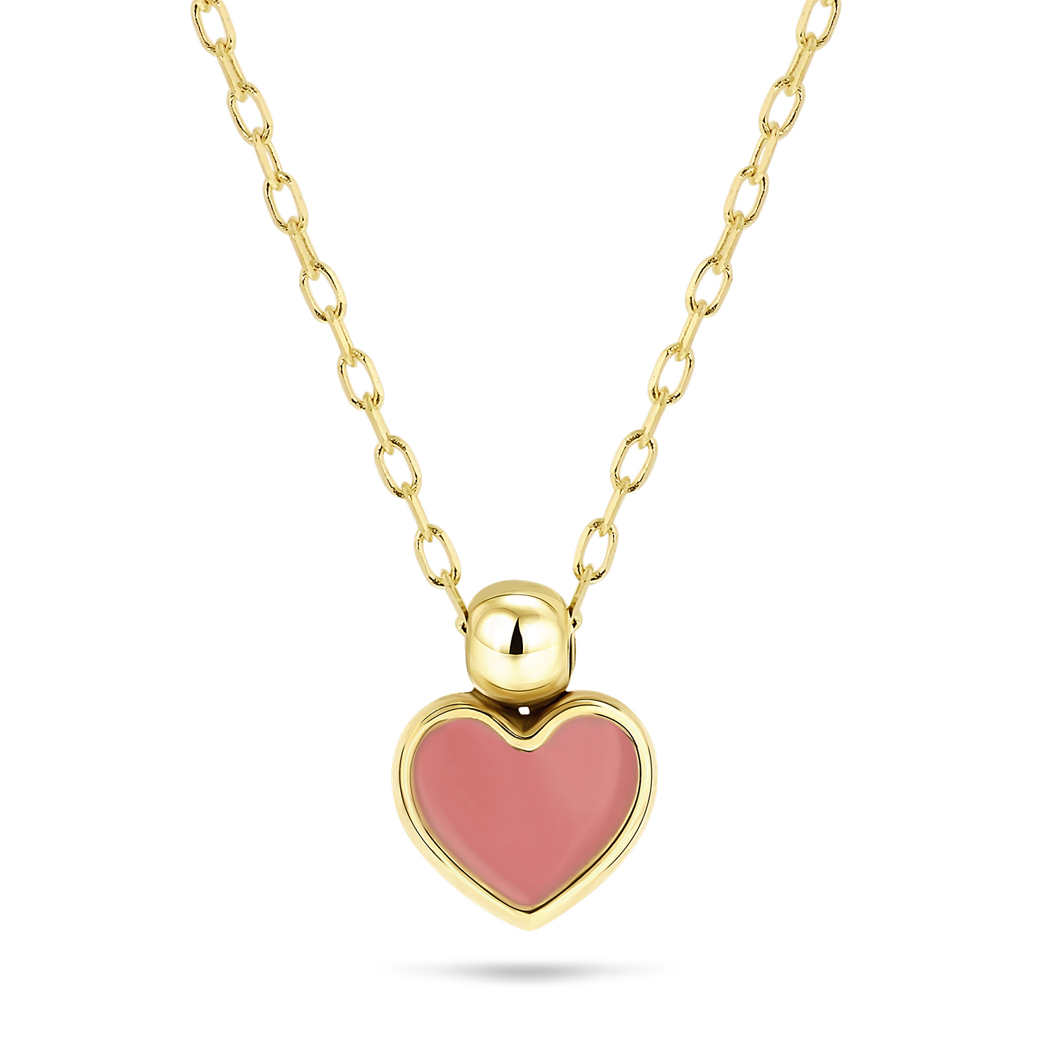 9 karaat ketting met hanger hart met diamant voor dames | Lucardi-BE 9 karaat ketting met hanger hart met diamant voor dames | Lucardi-BE