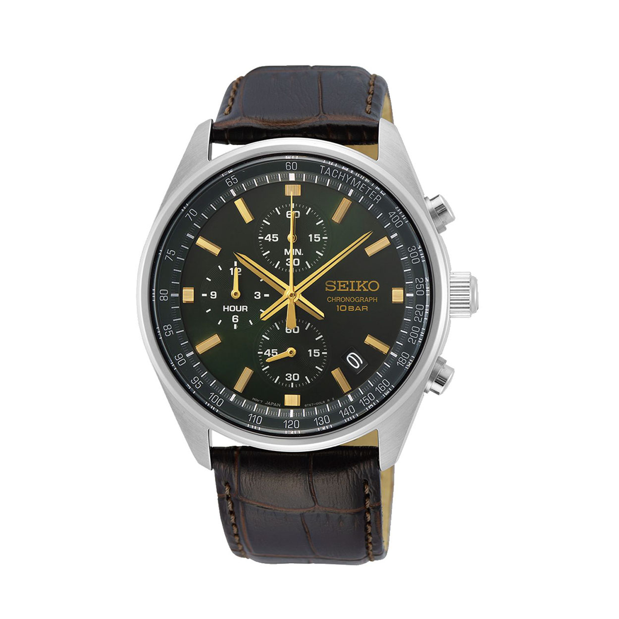 Herenhorloge Chrono Bruin Groen Leer SSB385P1