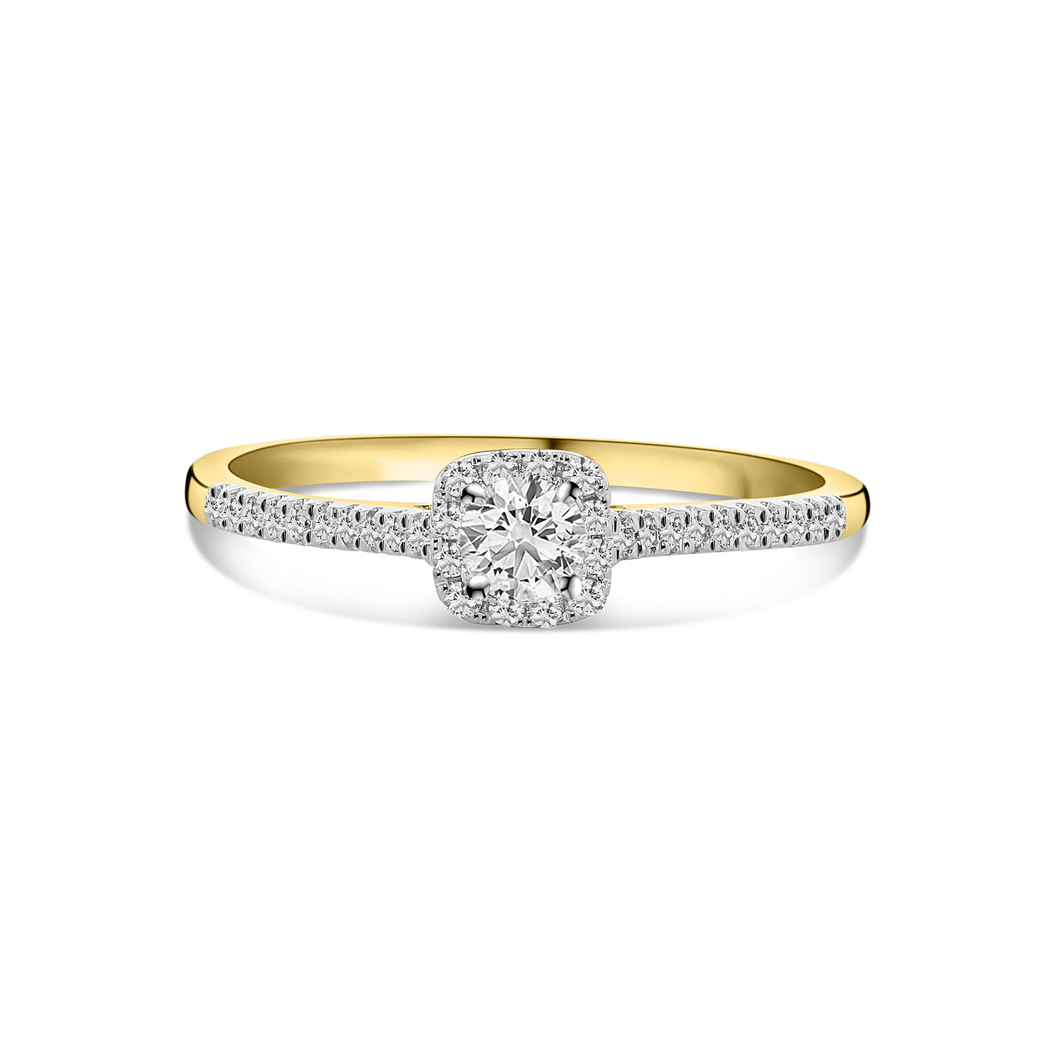 Geelgouden ring met Lab grown diamant R404-R42373-LG-Y