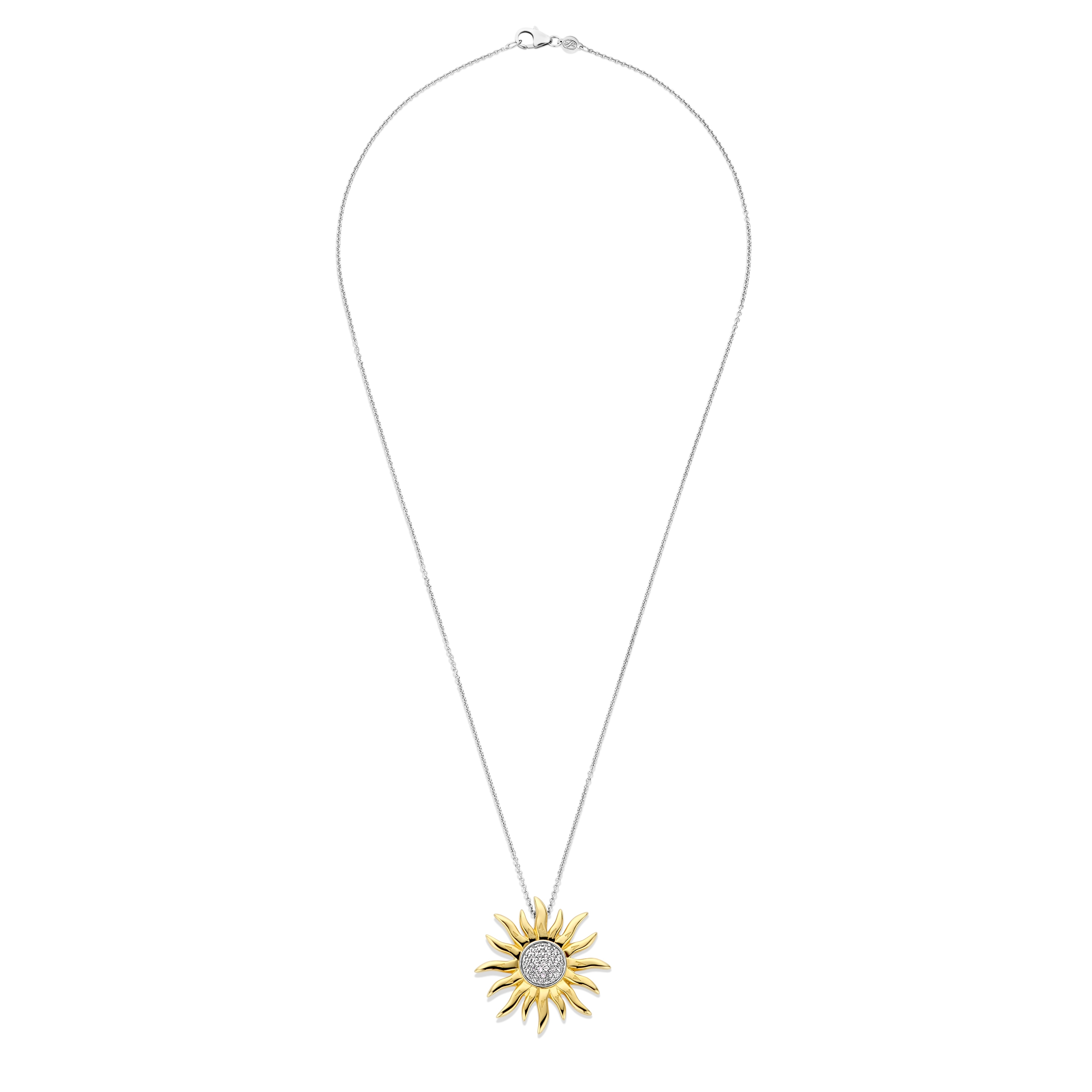 Ketting van gold plated  met hanger 6832ZY
