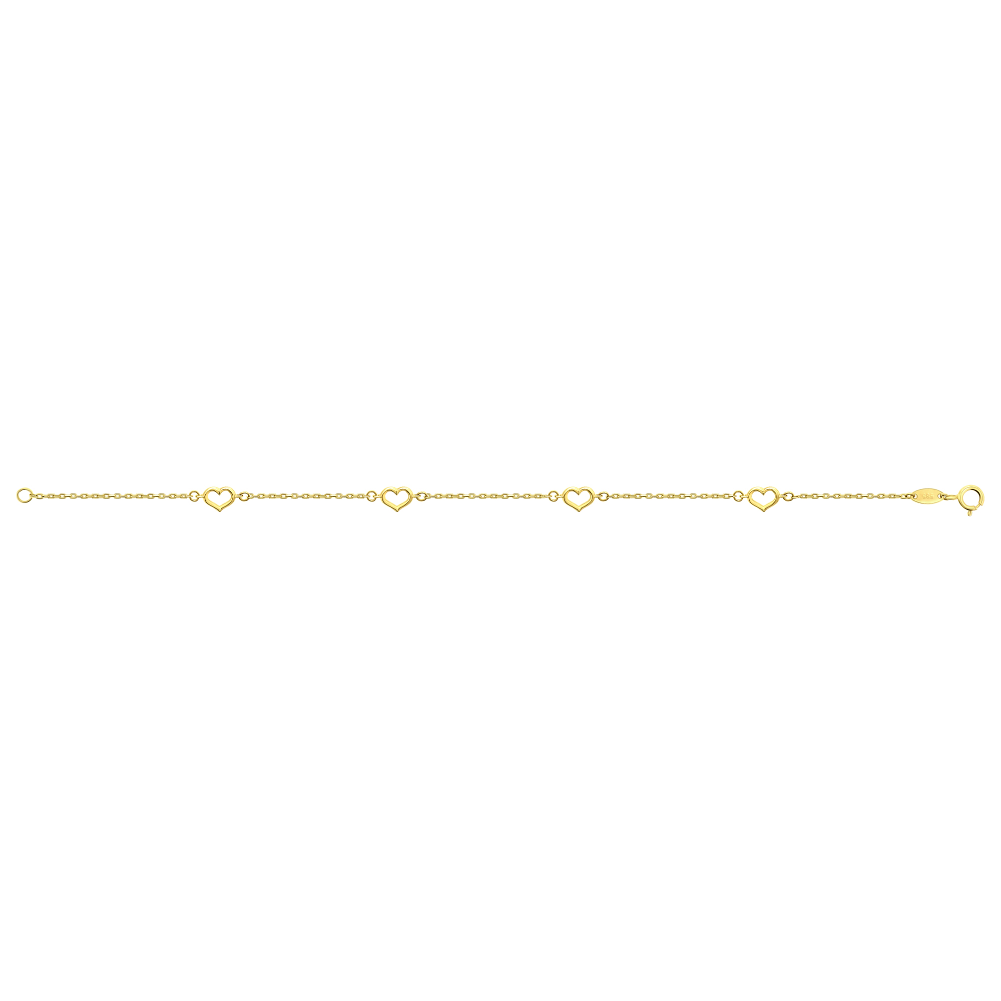 Geelgouden armband met hart B122-6B1747-Y