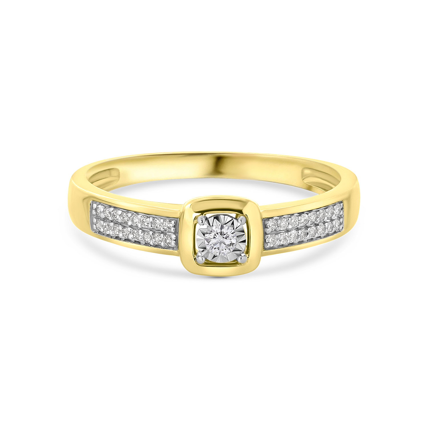 Geelgouden ring met diamant R138-RG73404-YW