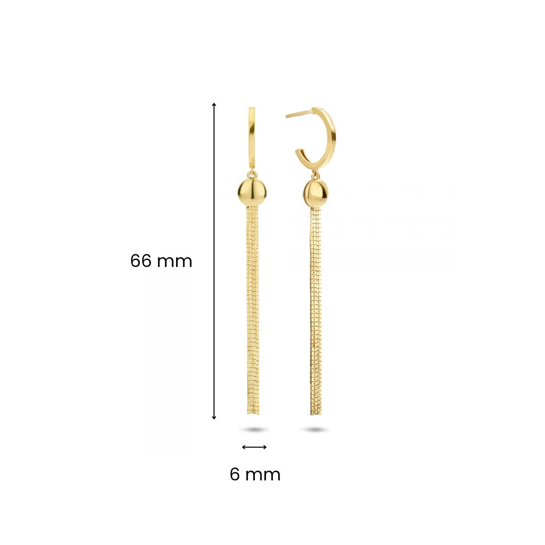 Geelgouden oorhangers E1134