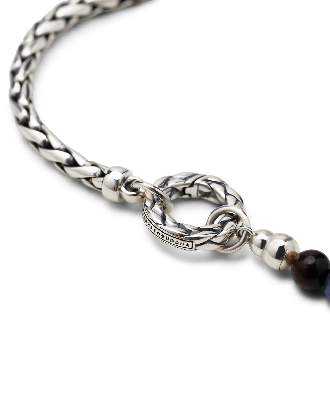 Ketting Spirit Bead Tiger Eye Sodalite Pearl Silver - 177TIS