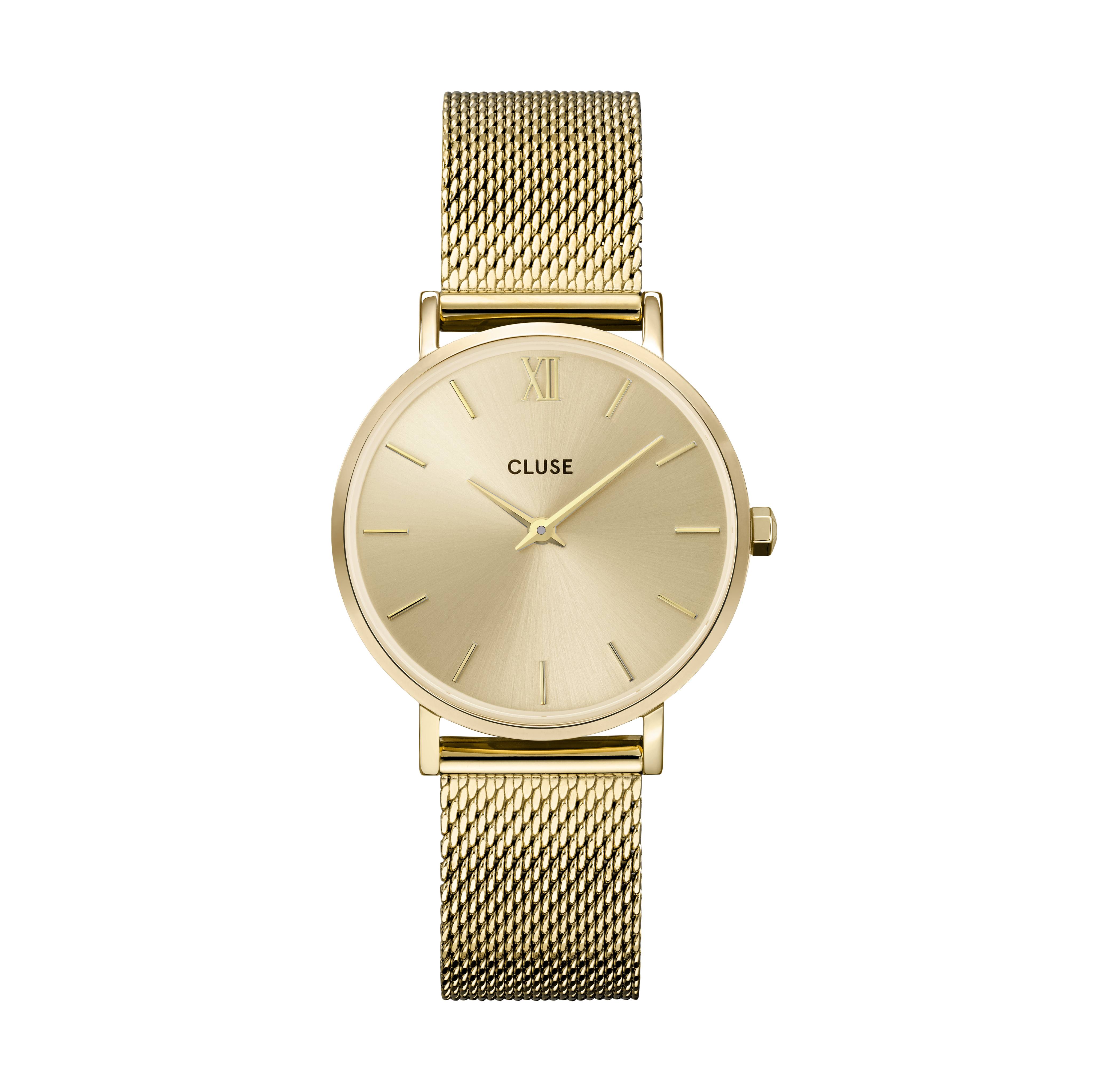 Minuit dameshorloge Mesh Gold CW10208