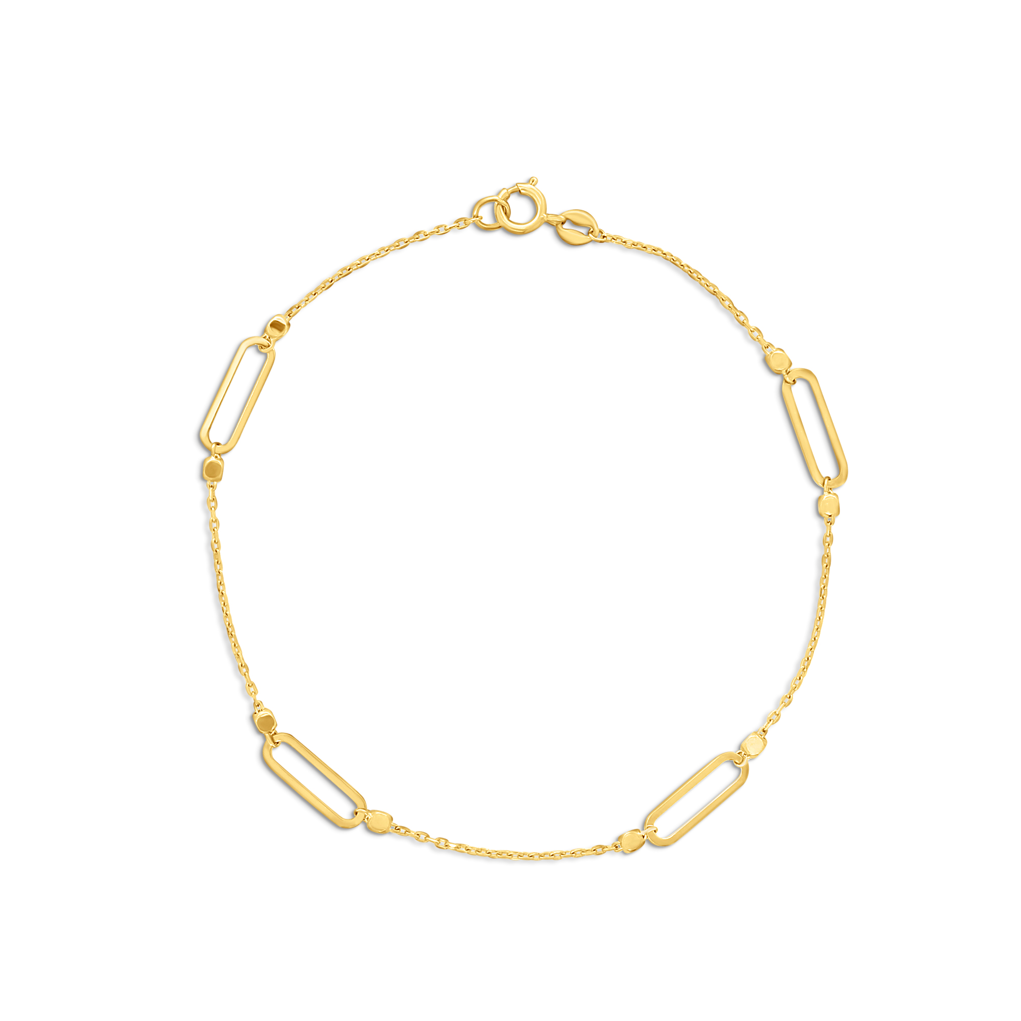 Geelgouden schakelarmband B122-X5FOR6B8198-DC-Y