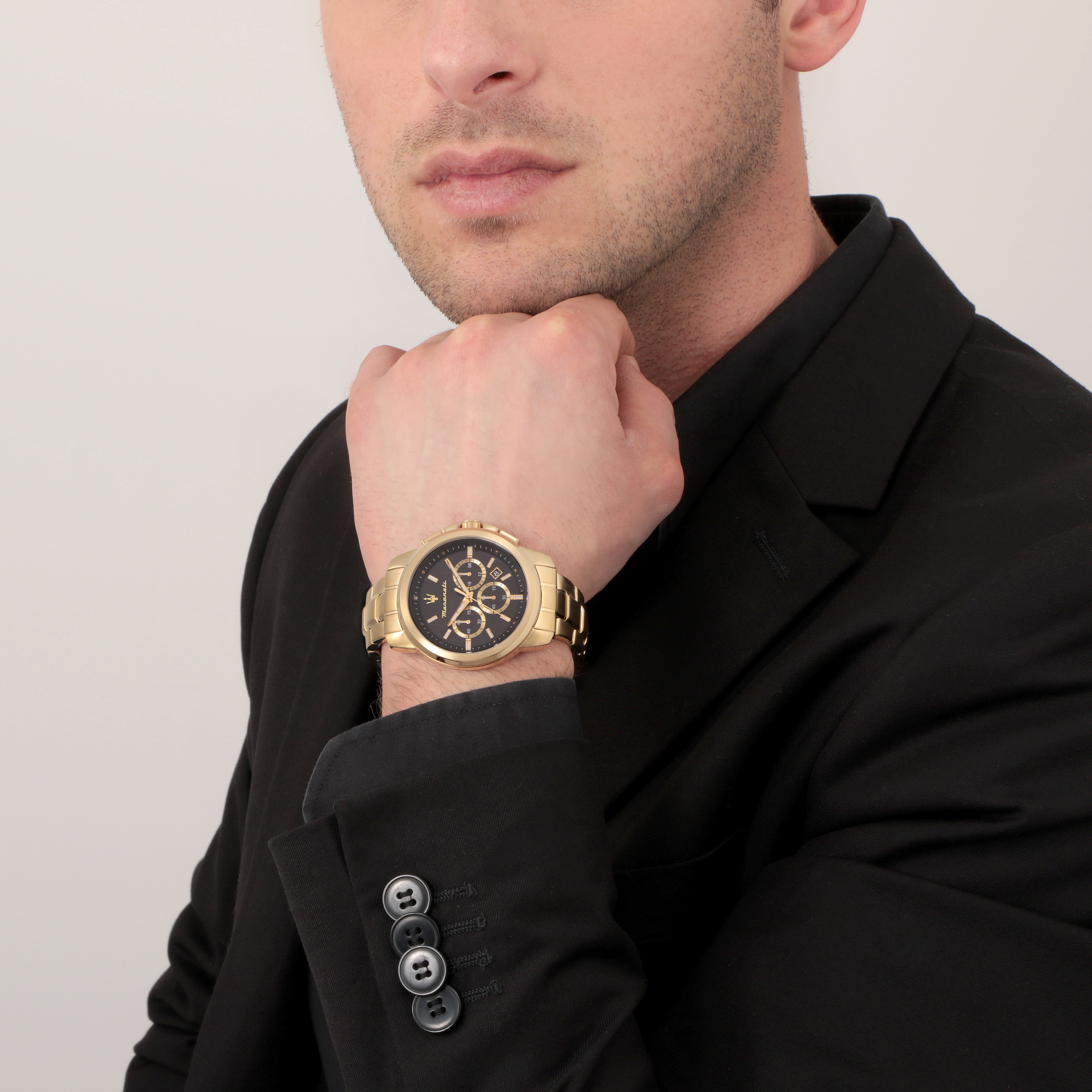 Herenhorloge Successo Chronograph Gold/Black - R8873621013