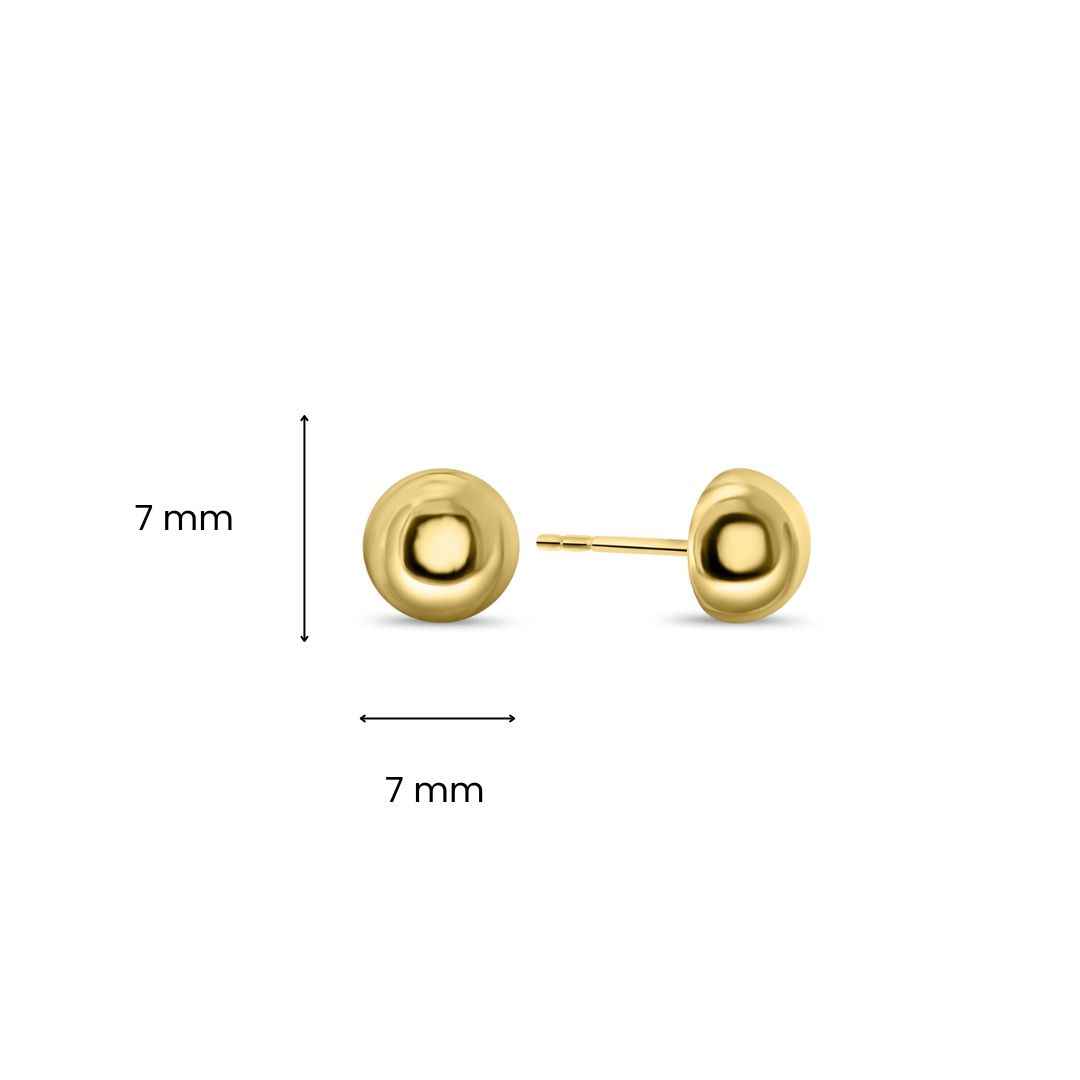 Gouden oorknoppen E122-X3STSE0007MM-Y