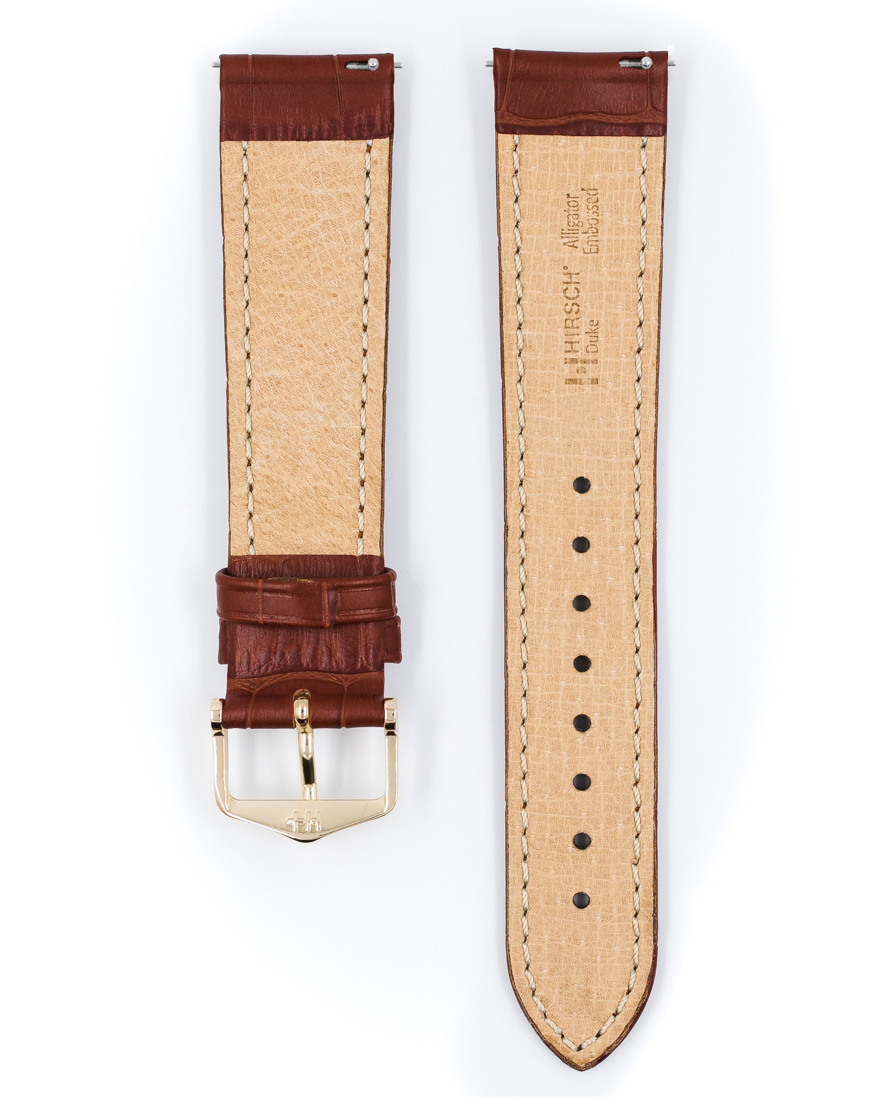 Horlogeband Duke L Goudbruin 18 mm - 01028070-1