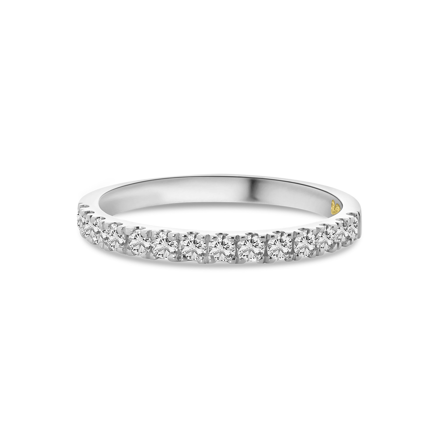 Witgouden rijring met lab grown diamanten R480-RDF10805C-LG-W