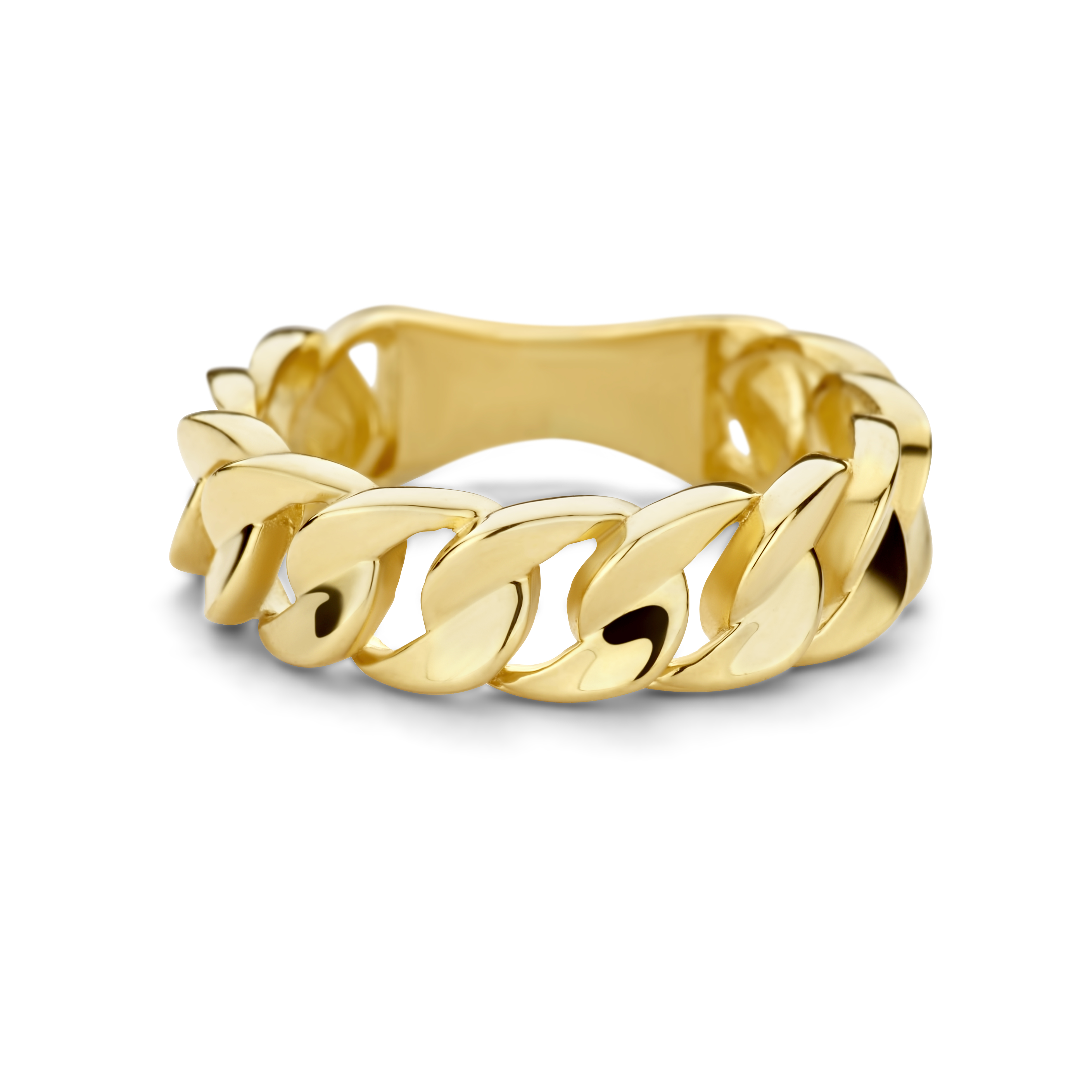 Geelgouden ring gourmet schakel R122-AR6783-Y