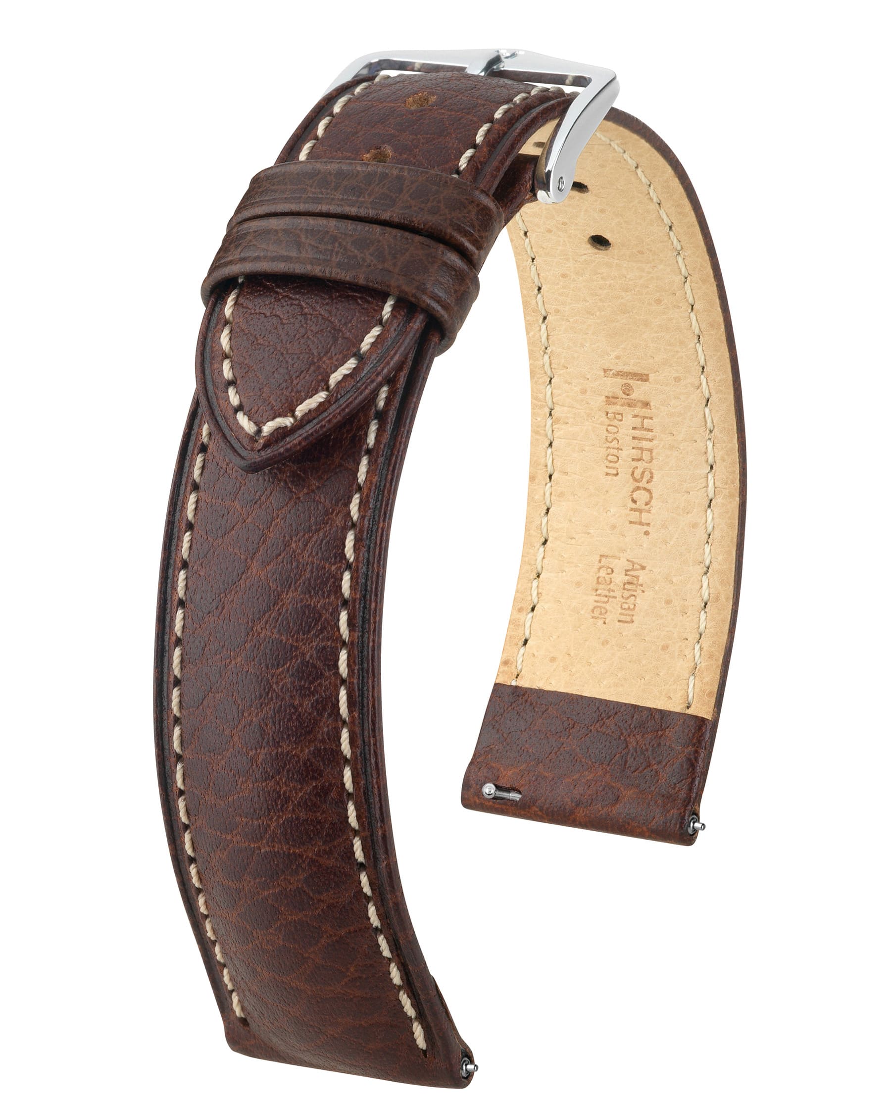 Horlogeband Boston L van leer 18 mm 01302010-2
