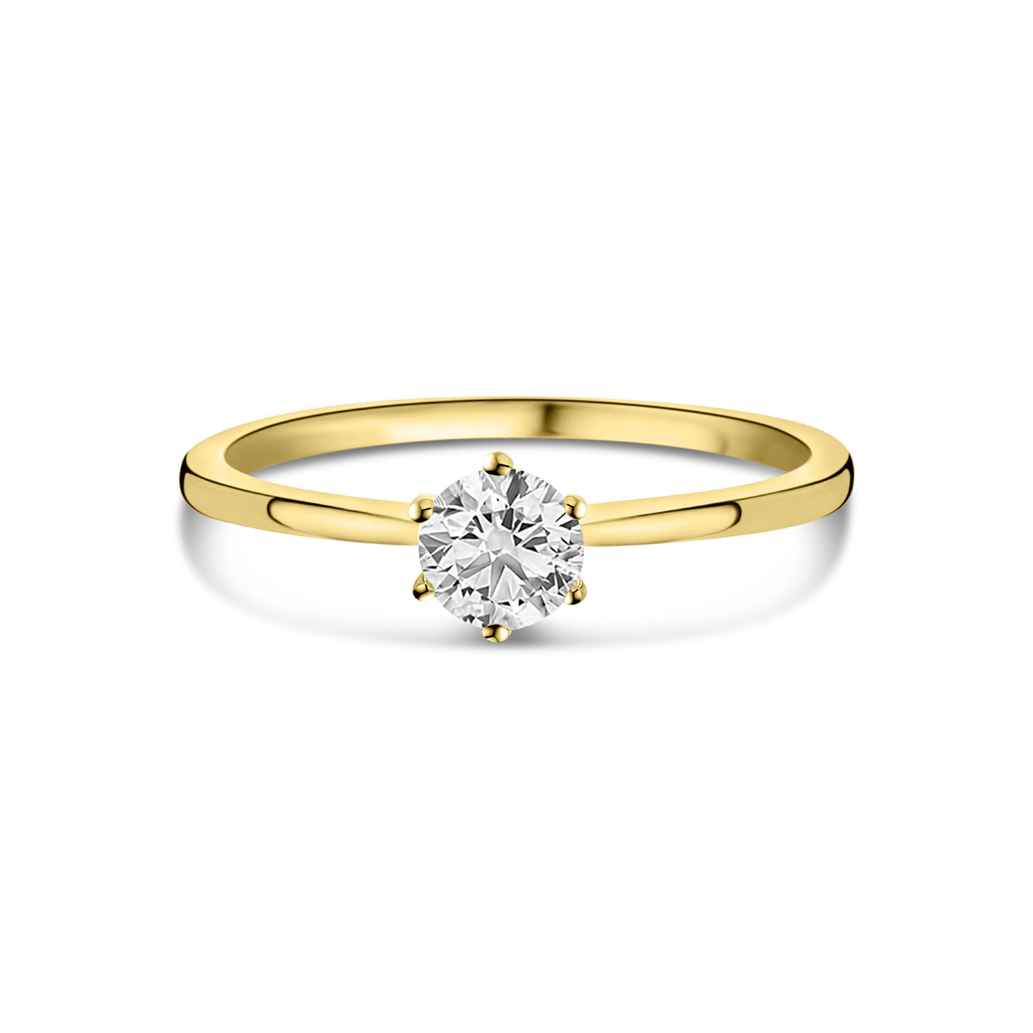 Geelgouden ring solitair met lab grown diamant R159-R23KG0397D-LG-040-Y