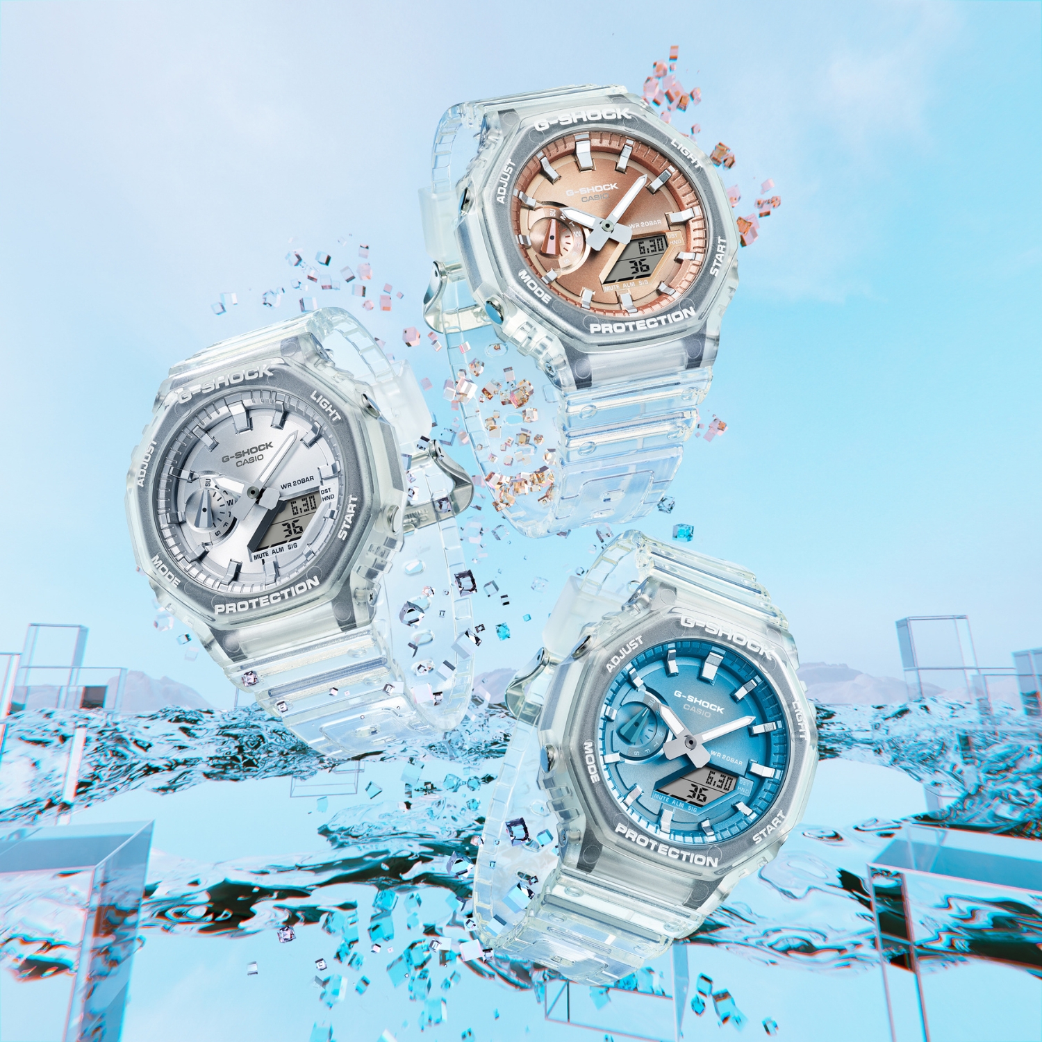 Herenhorloge Classic Silver - GA-2100BM-7A8ER