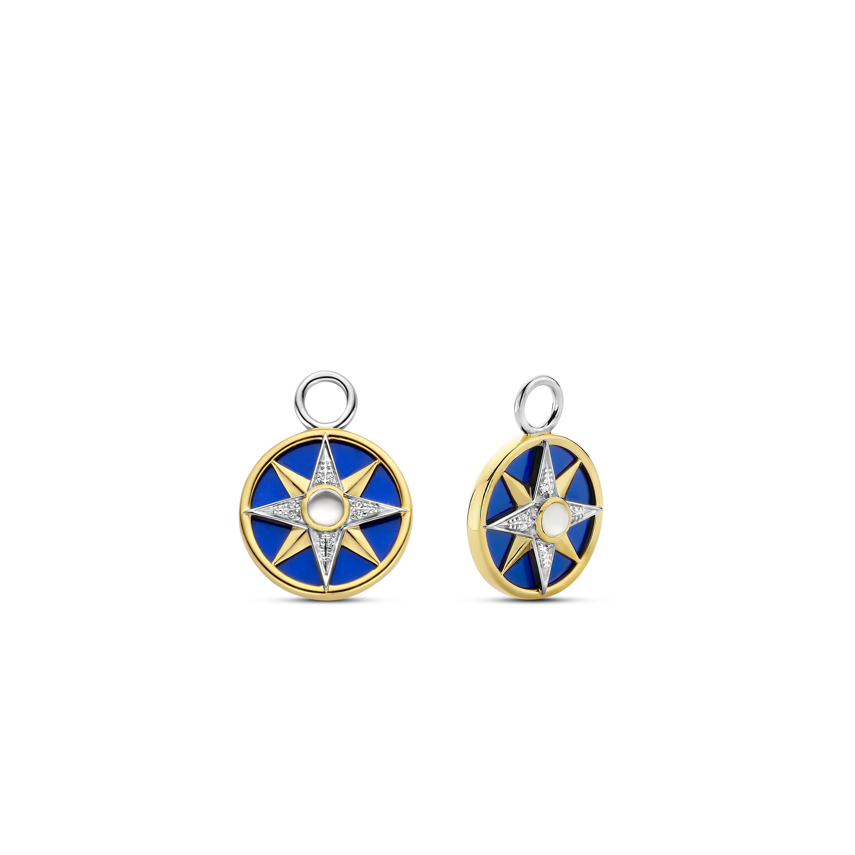 Sterling zilveren gold plated oorbedels 9267BL Sterling zilveren gold plated oorbedels 9267BL