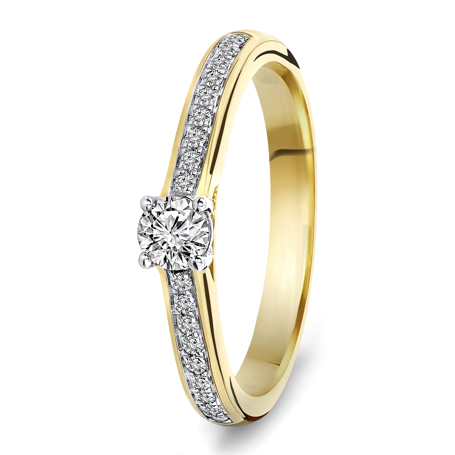Geelgouden diamant ring 198XA3249QQQDRY