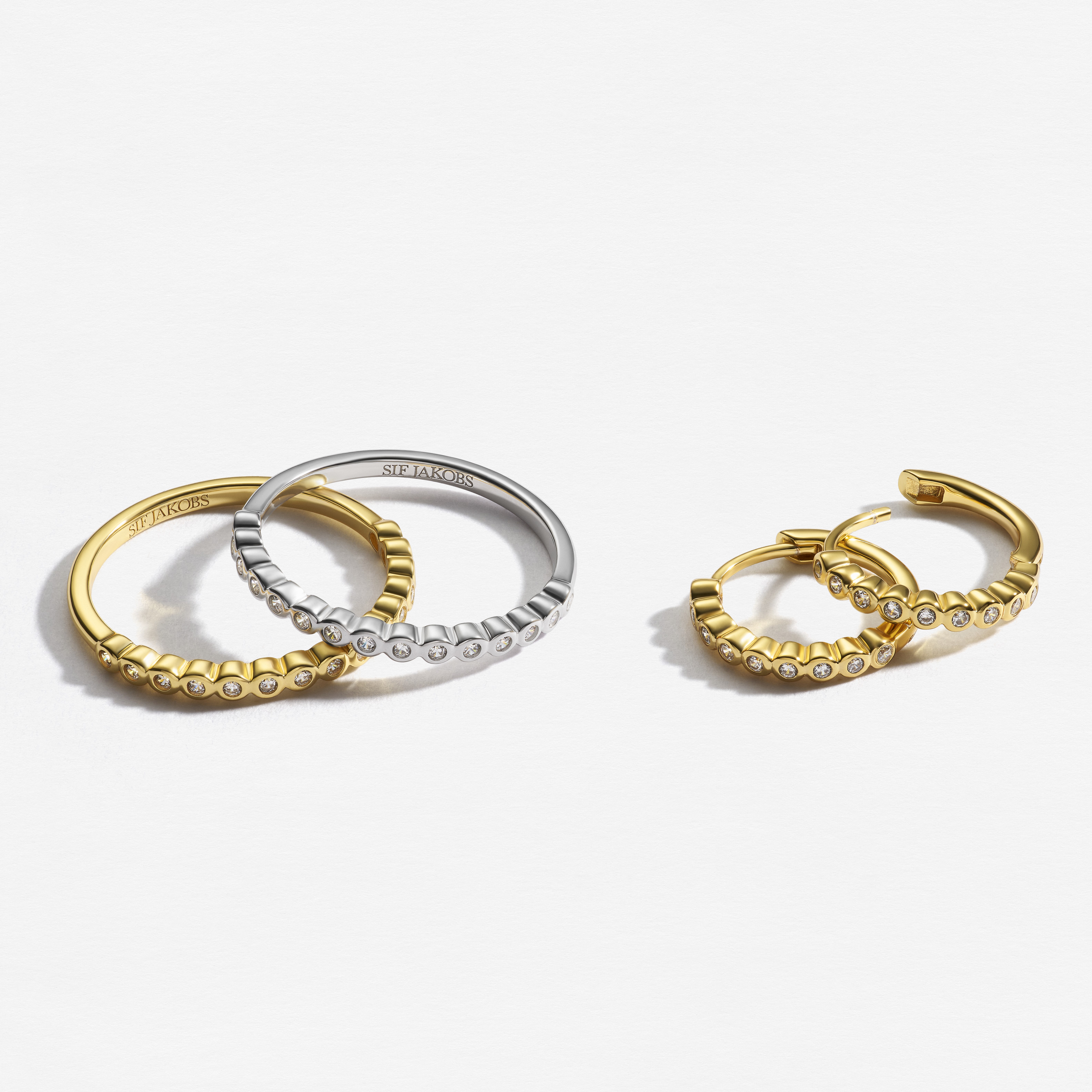 Ring Sarzana gold plated met zirkonia - SJ-R2750-CZ-YG