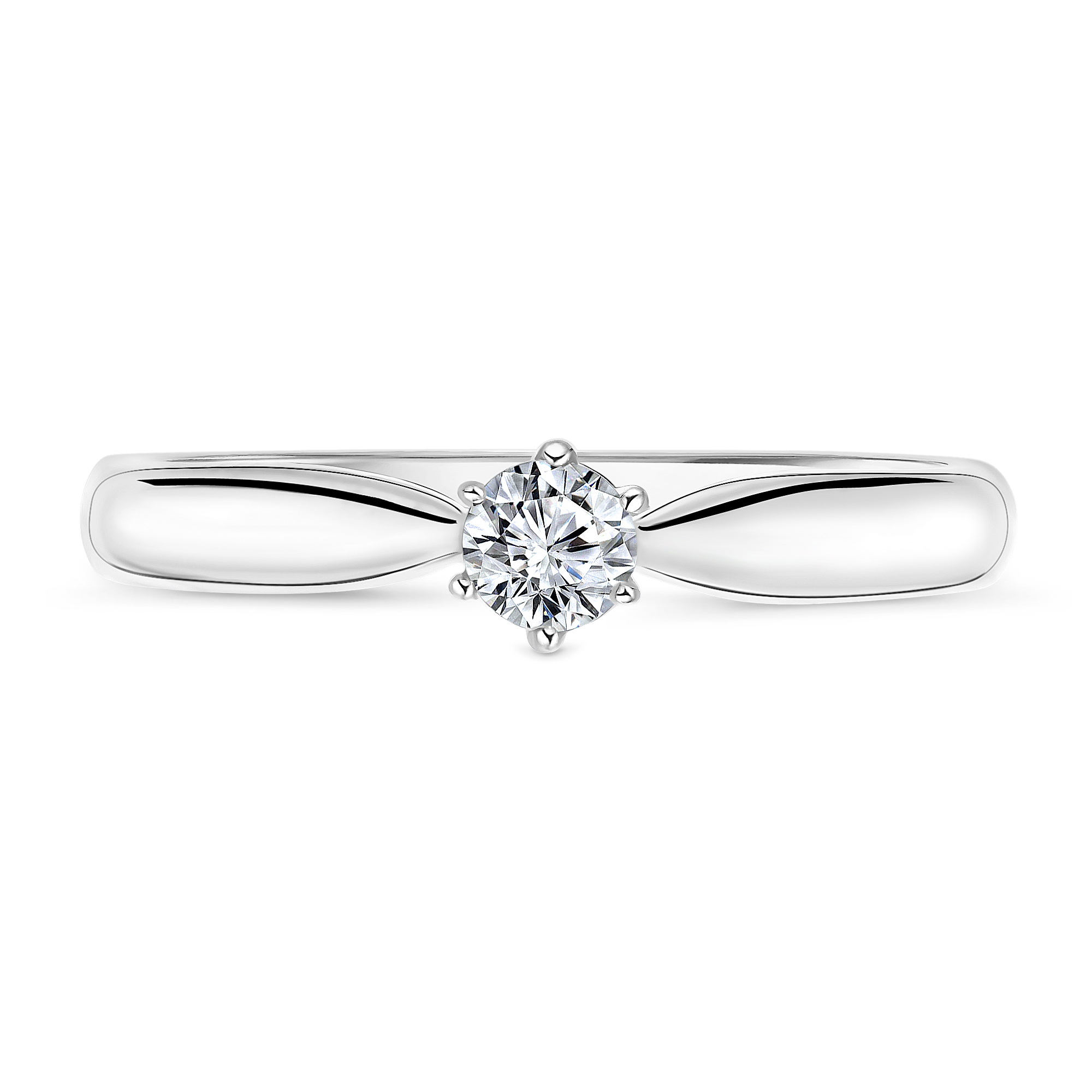 Witgouden diamanten solitair ring
