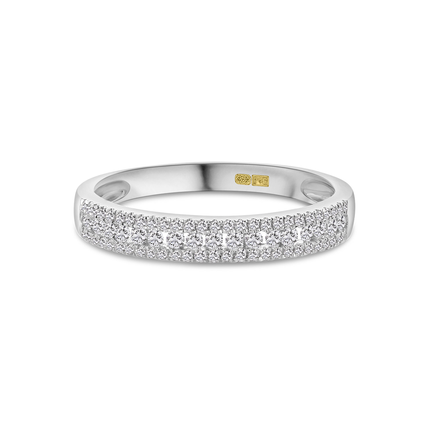 Witgouden ring pave met diamanten R480-RDF19463C-W