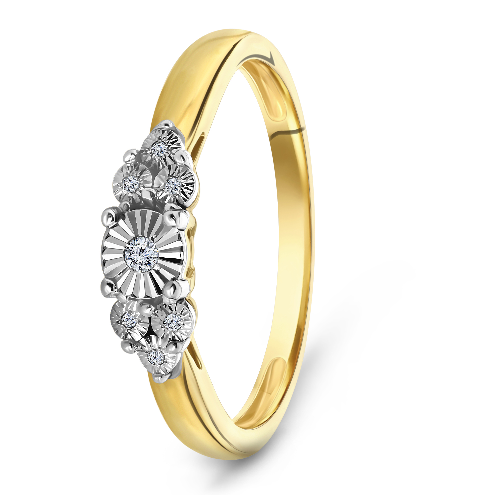 Geelgouden ring met diamant R480-PL-35287-YW