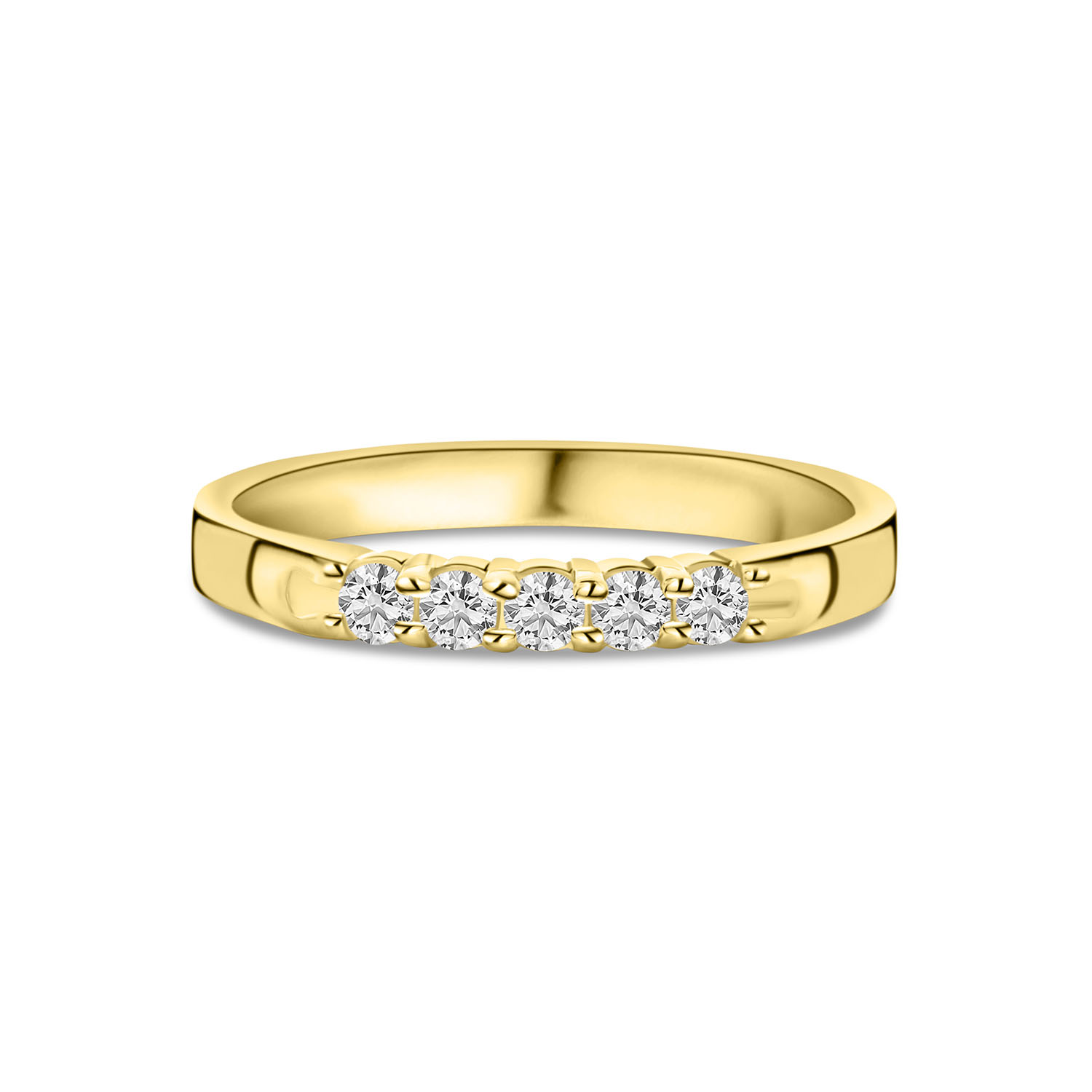 Geelgouden rijring met lab grown diamanten R177-UFOQ5223-LG-Y