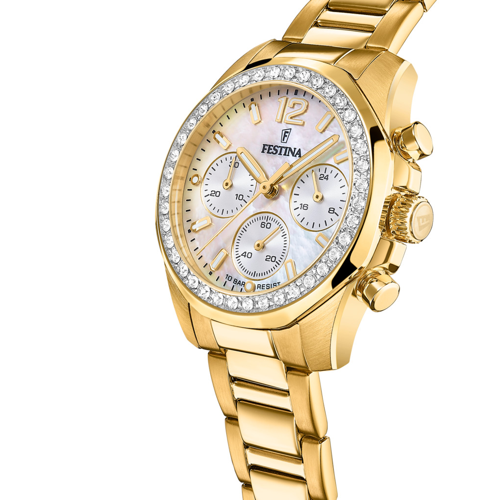 Dameshorloge Boyfriend Nacre Gold - F20609-1