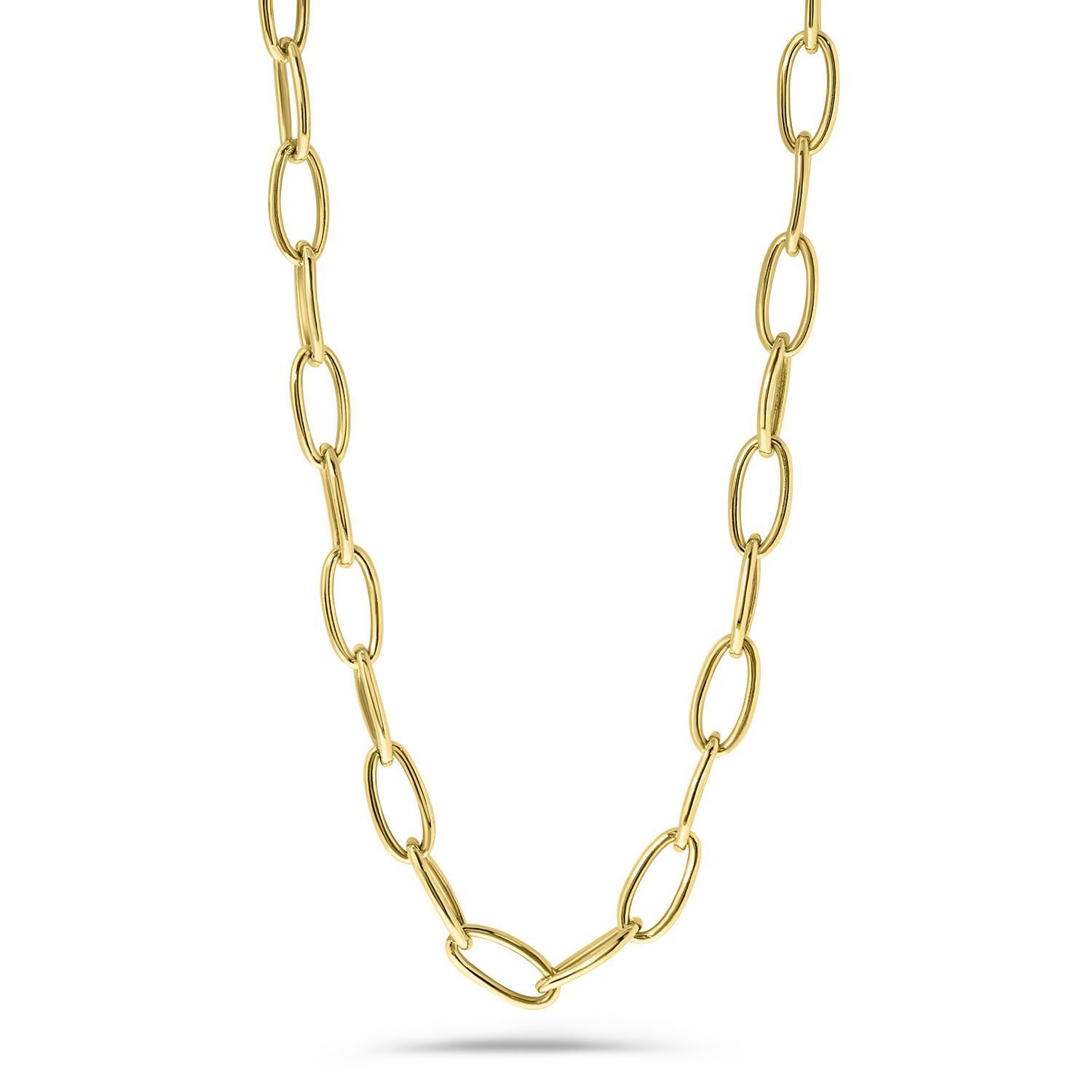 Geelgouden collier met zilveren kern N142-S40-ANK3-545