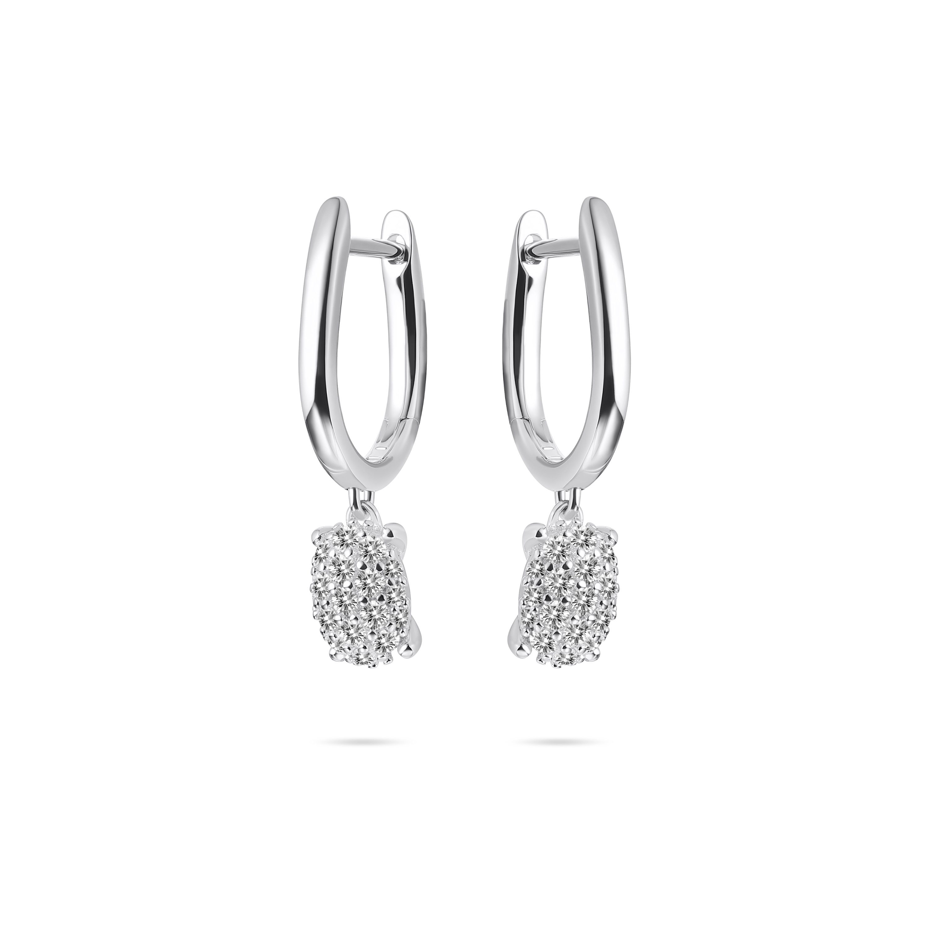 Sterling zilveren oorringen met zirkonia KC1042