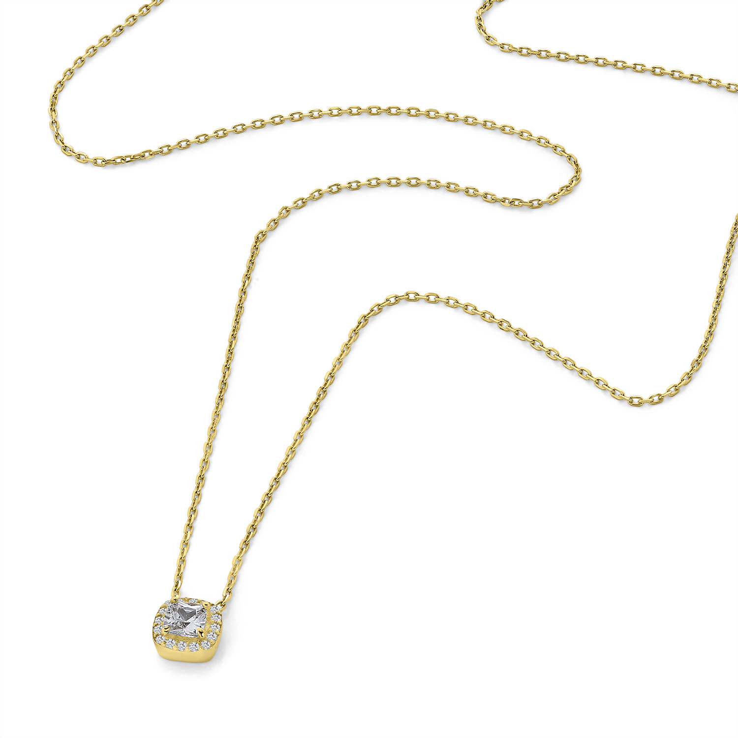 Geelgouden ketting met zirkonia N122-VX3-X3SZFOR6N6660-FC-Y