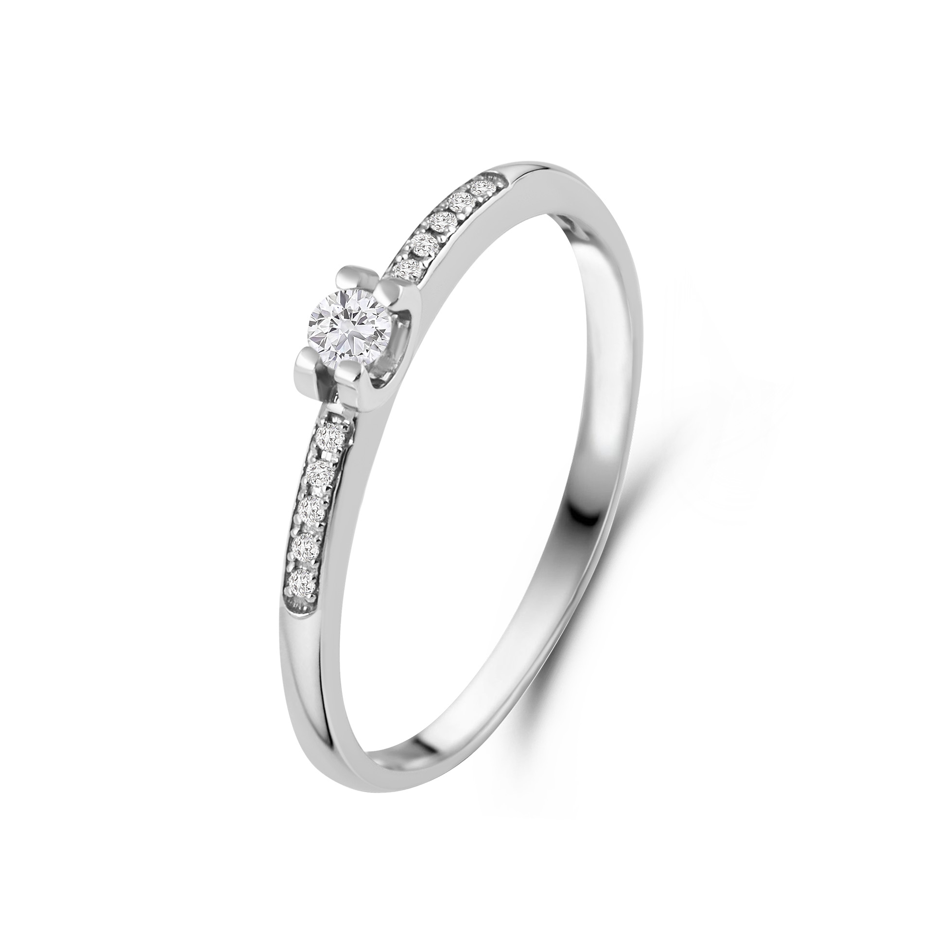 Witgouden ring 0,11crt R01-33665