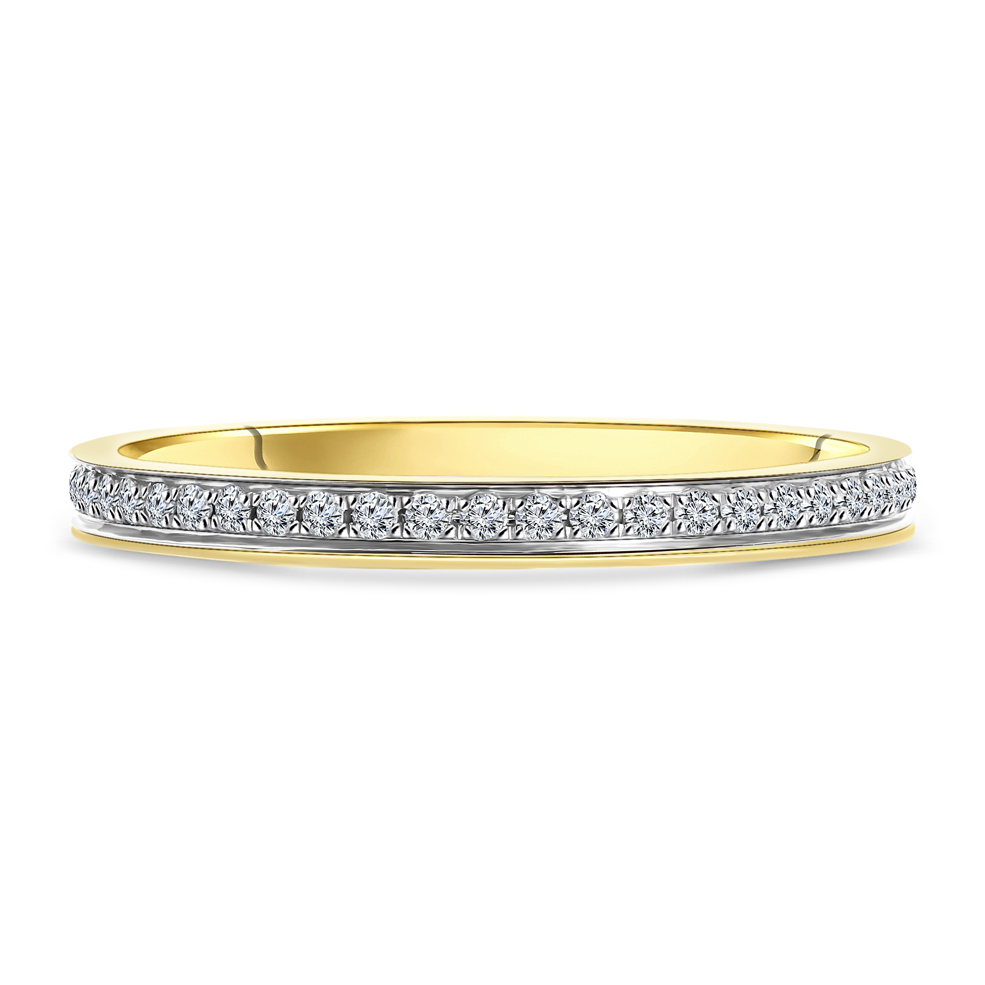 Geelgouden aanschuifring met diamanten R092-54561R040-Y