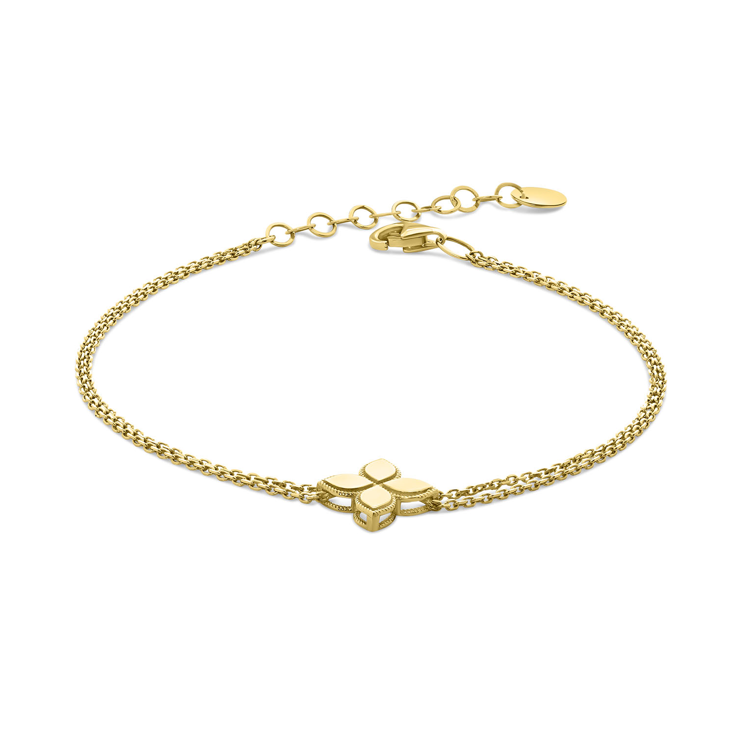 Geelgouden armband met klavermotief B515-6330MSB0150-Y