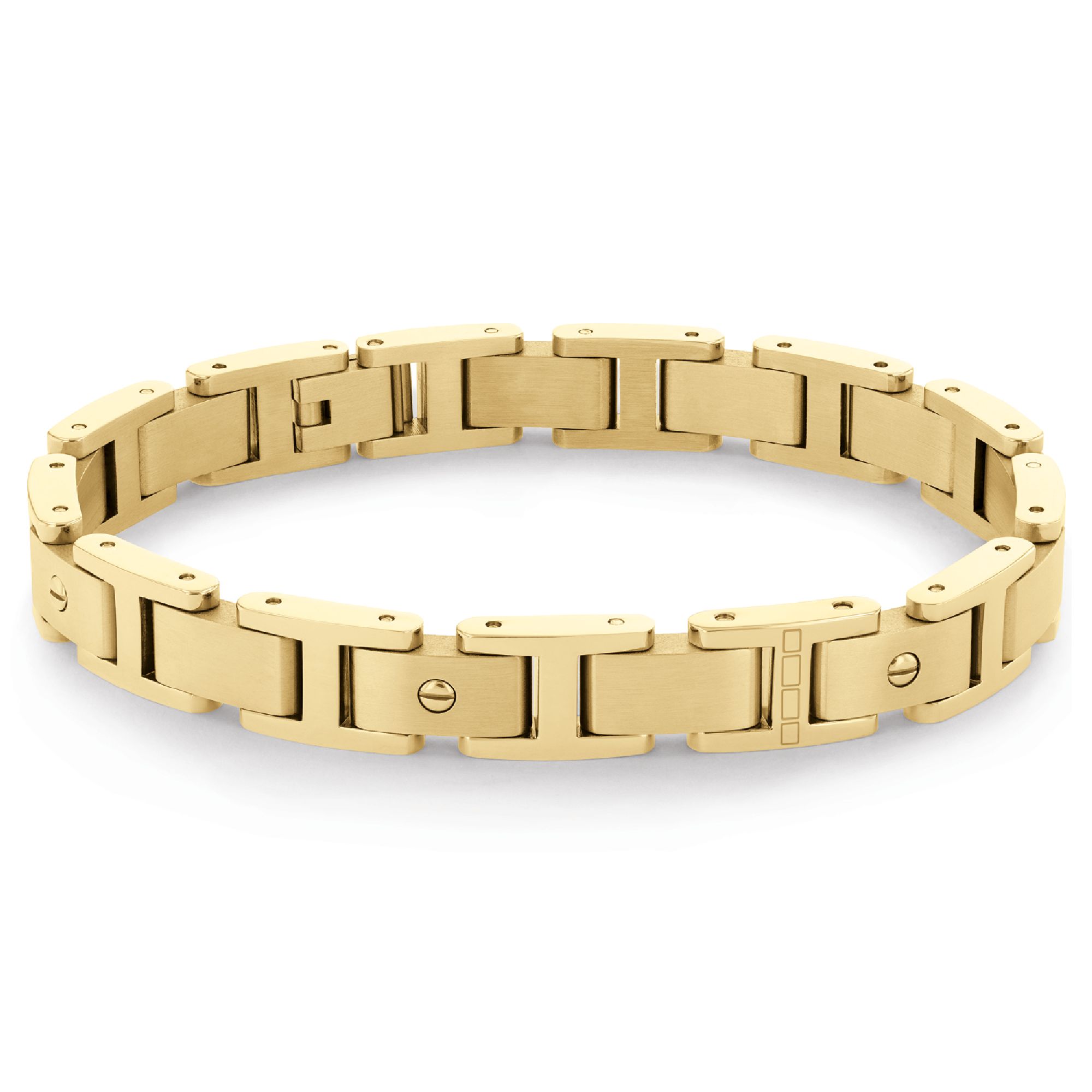 Stalen schakelarmband met logo TJ2790395