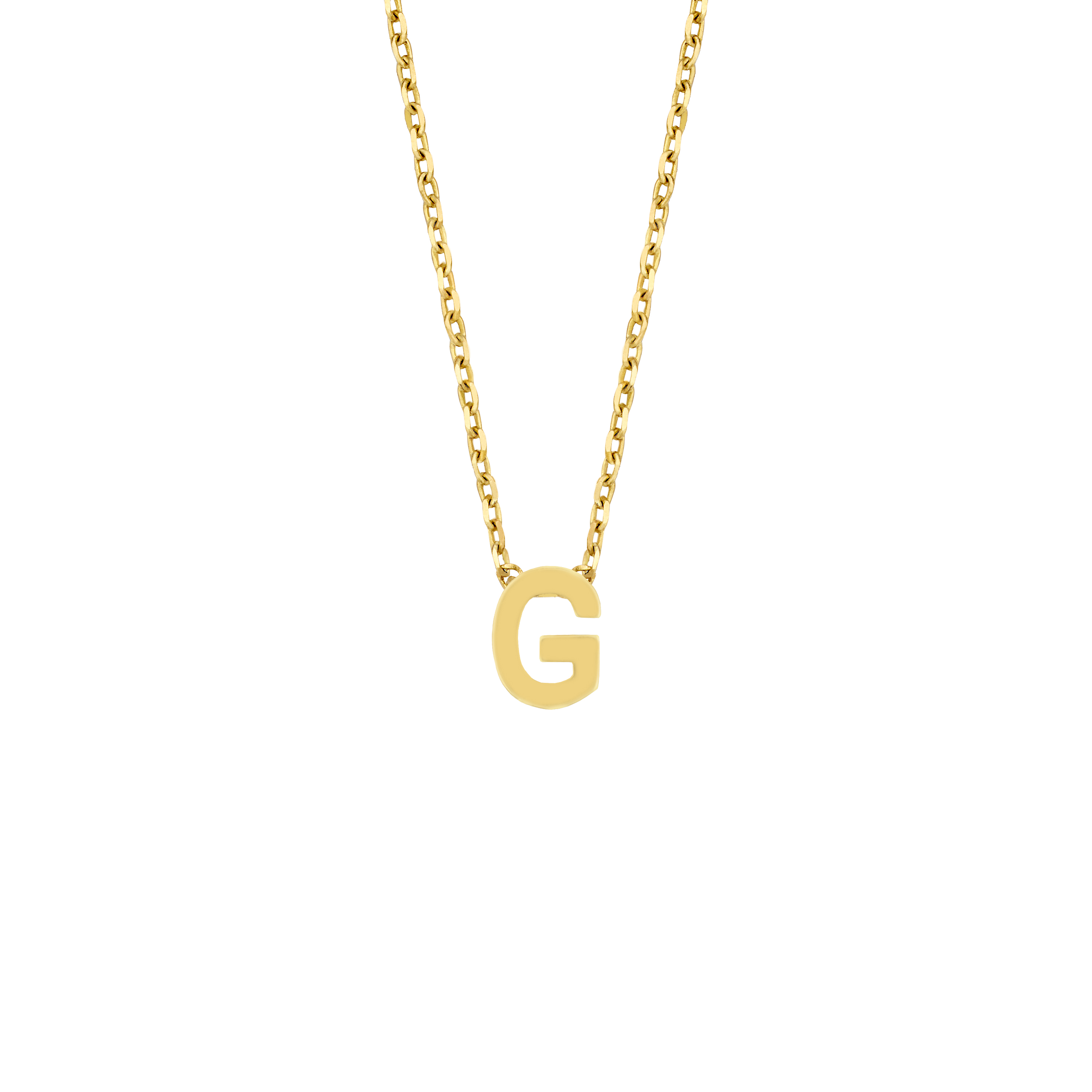Geelgoud collier met de letter 'G'