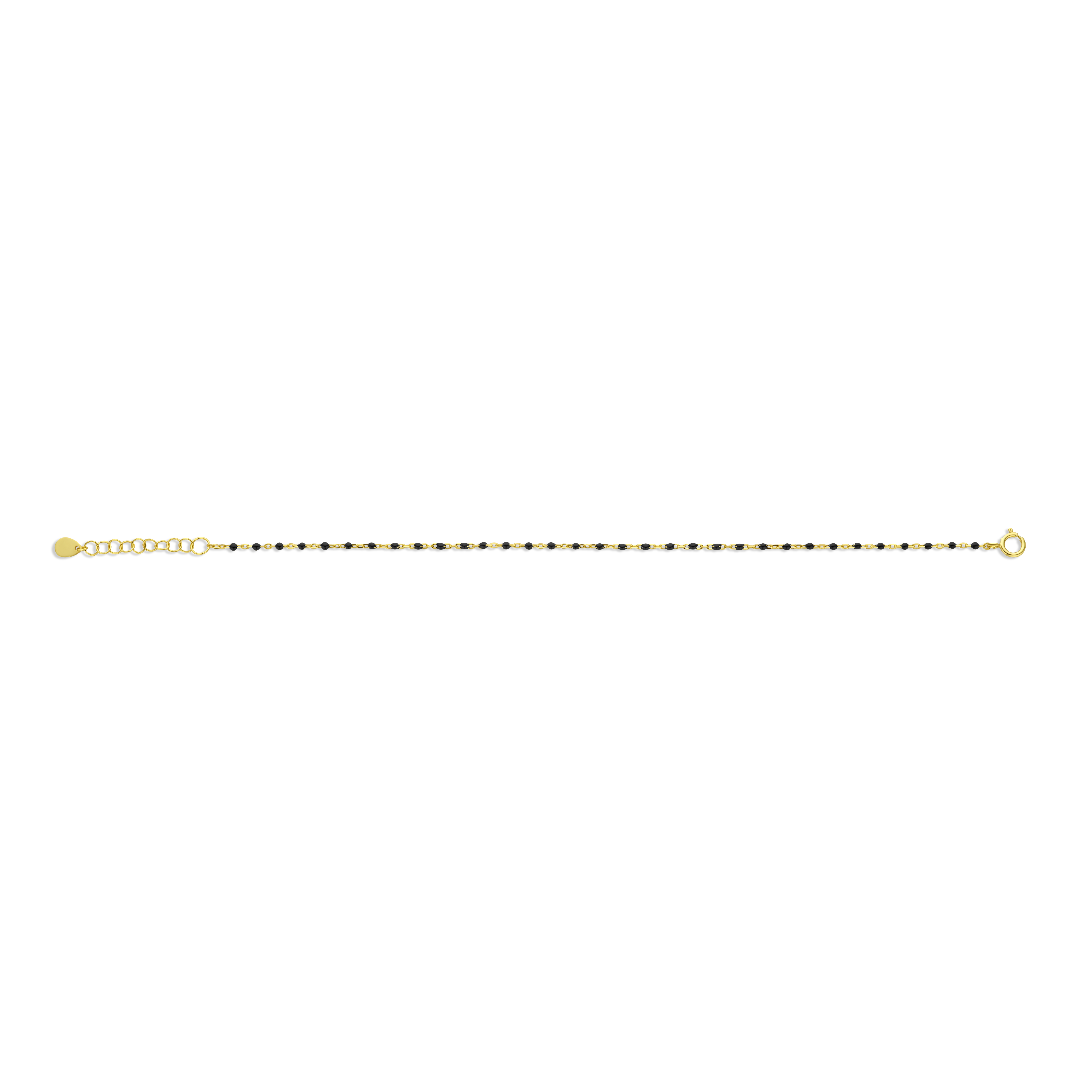 Gold plated armband met zwarte marmeren emaille