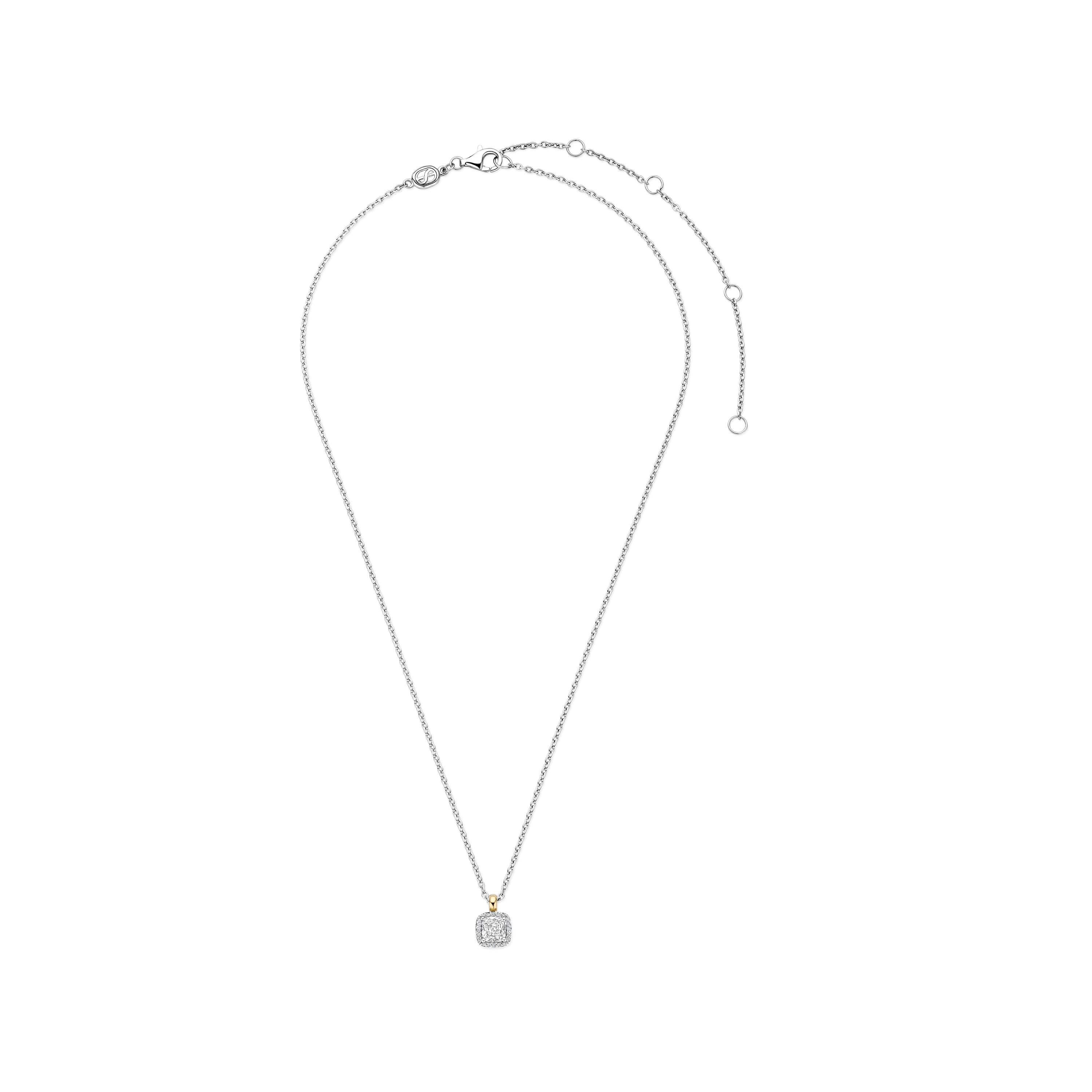 Ketting sterling zilver met zirkonia hanger - 34103ZY