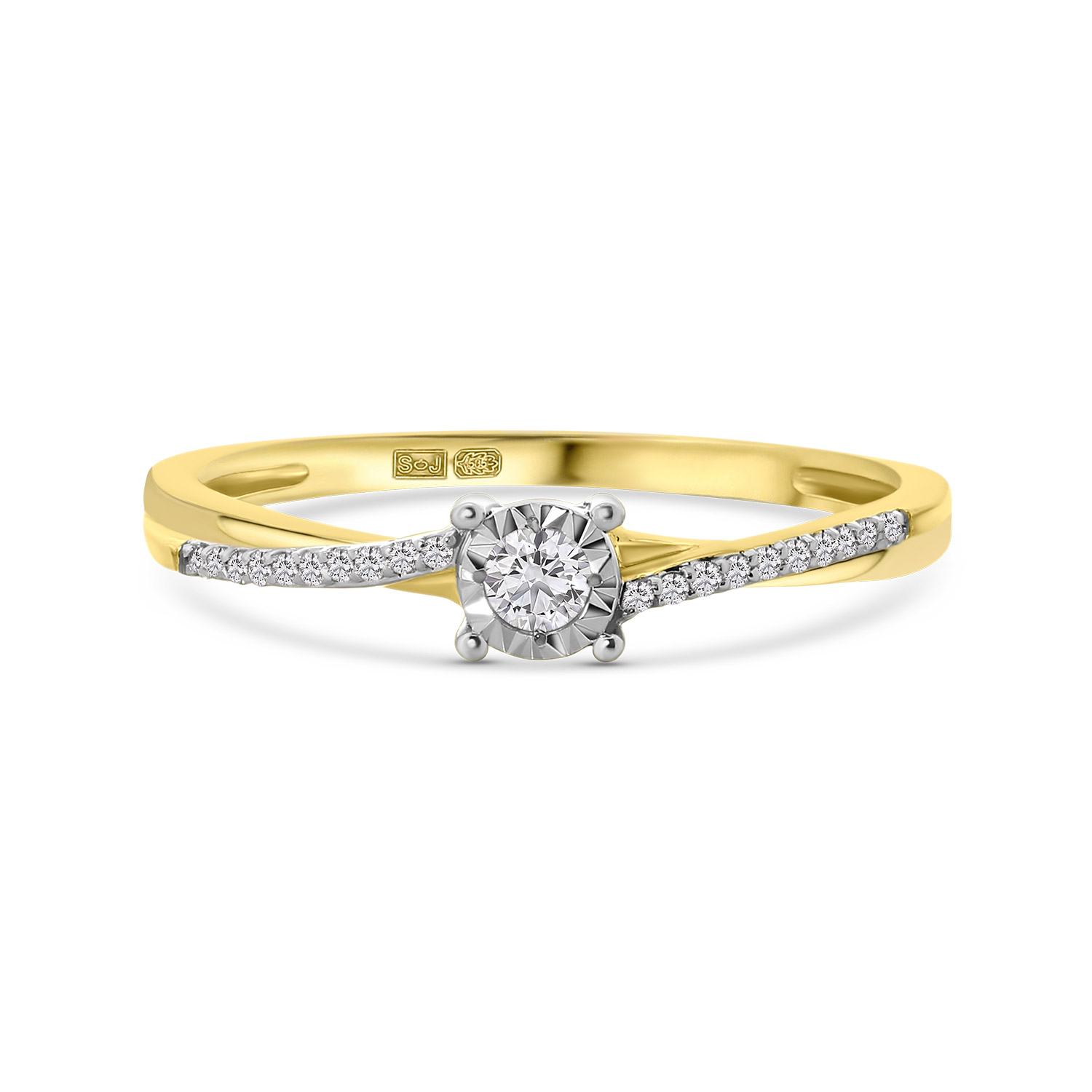 Geelgouden ring met diamanten R138-RG84426-YW