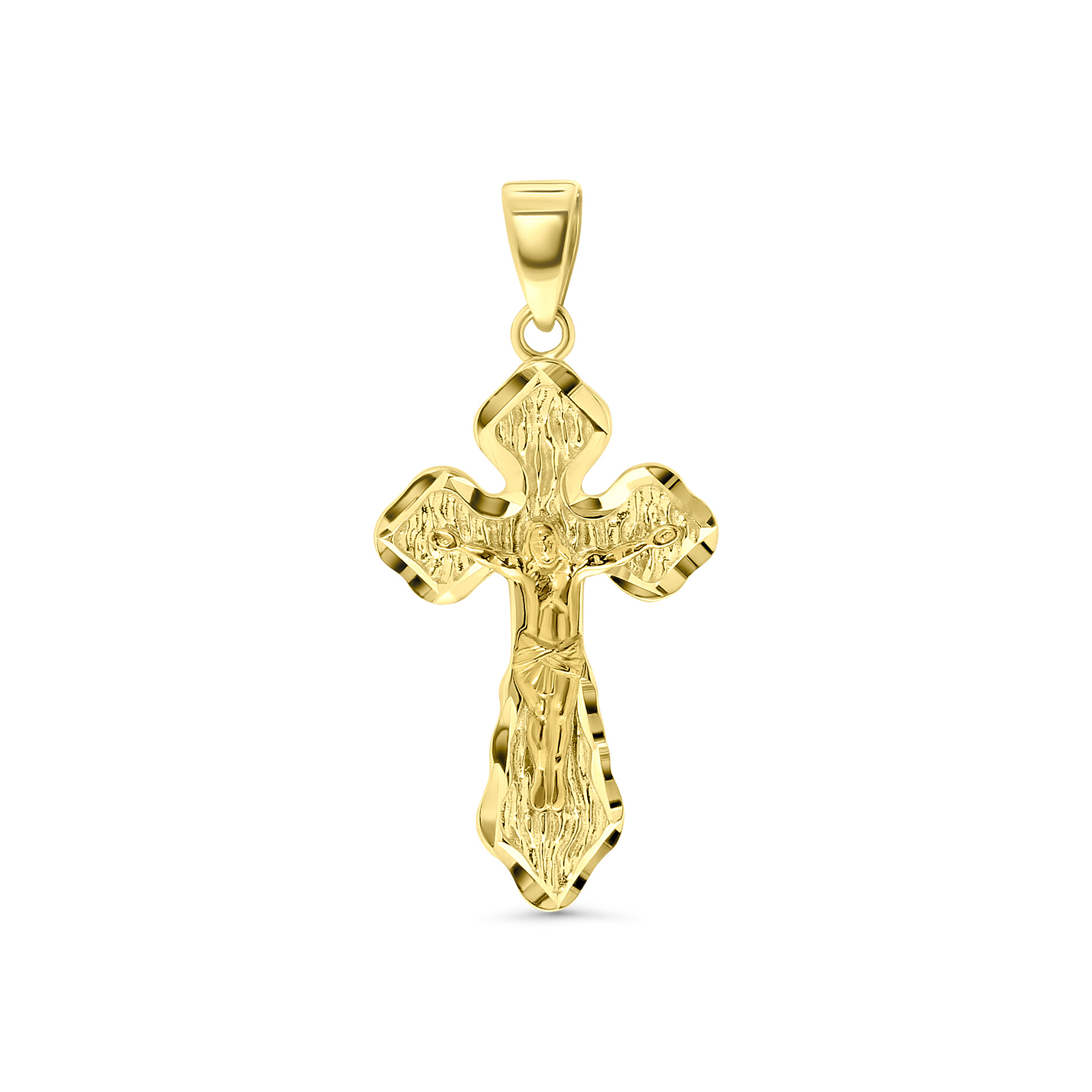 Geelgouden hanger kruis P122-XXP11650-DC-Y