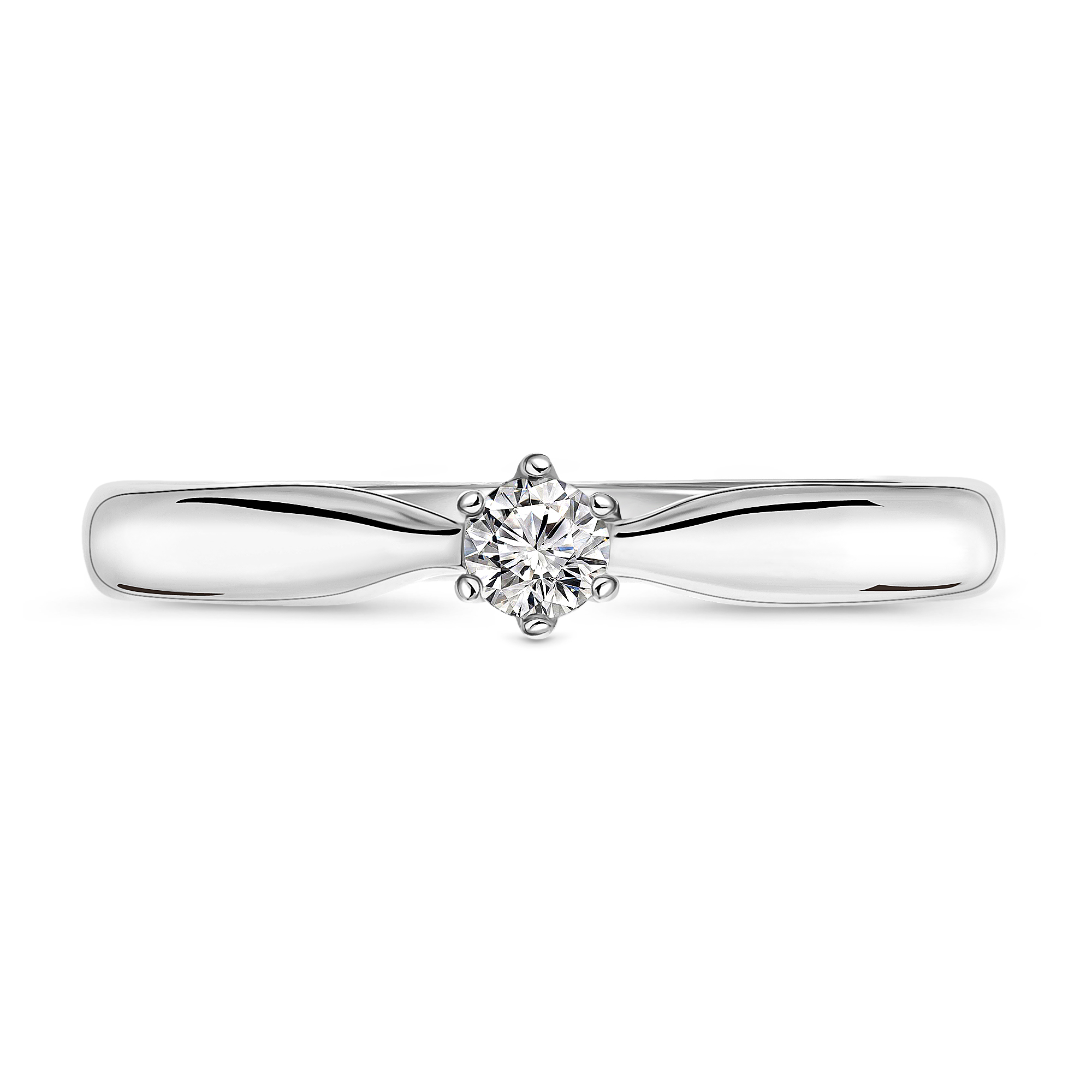 Witgouden diamanten solitair ring