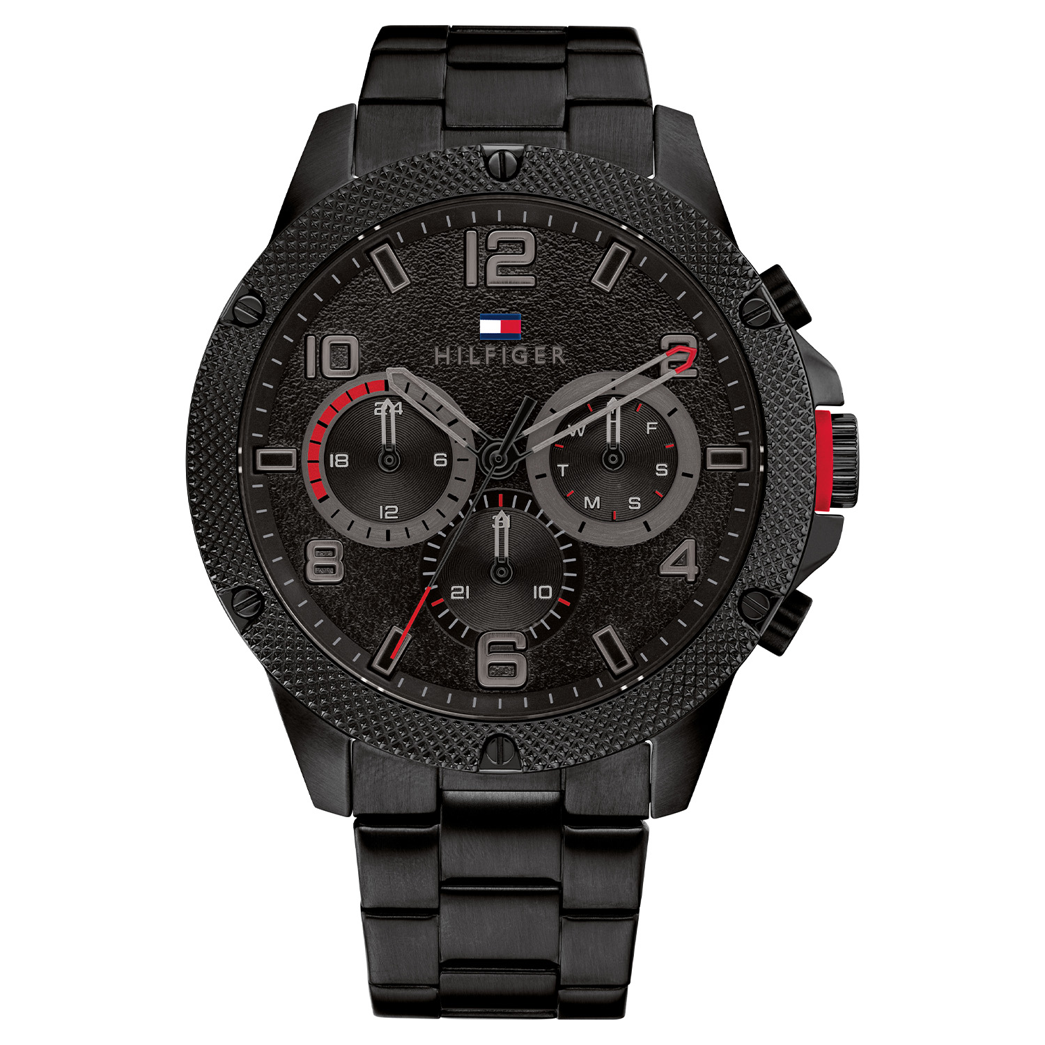 Horloge Heren Staal Zwart Schakelband 46 mm TH1792030