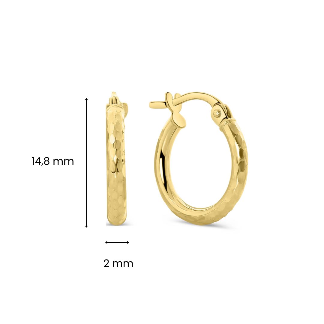 Geelgouden oorringen E122-X4DCTE0002-10-33010M-Y
