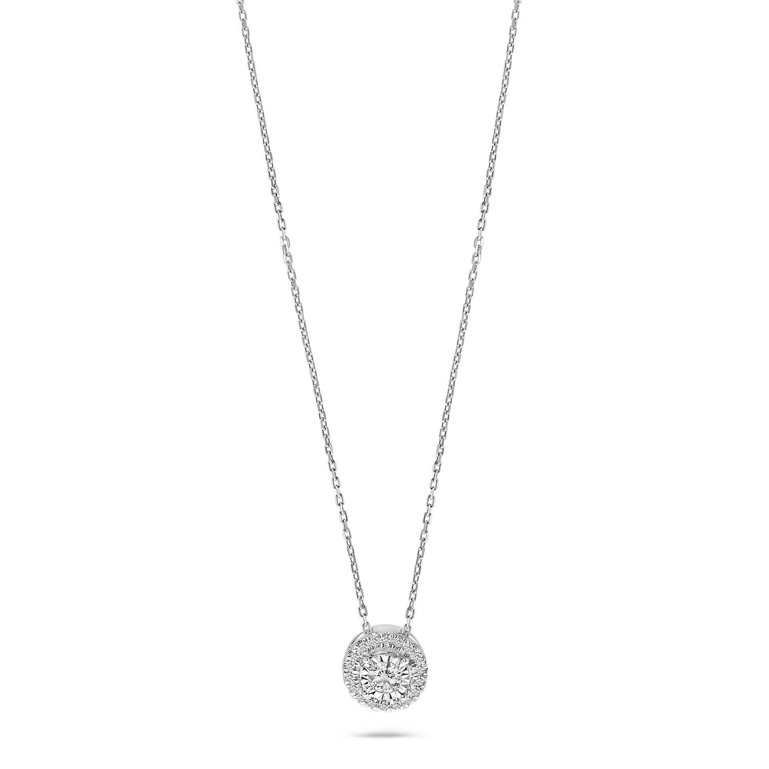 Witgouden ketting met lab grown diamanten cluster N159-3269906000352-LG-W