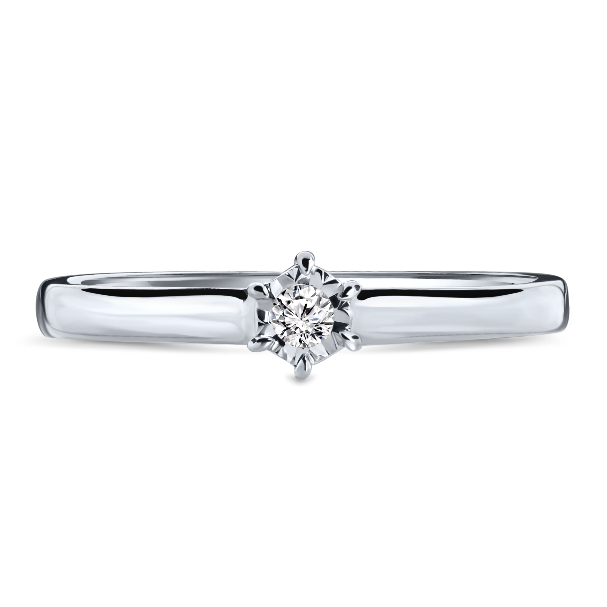 Witgouden solitair ring SOL-W720-005-G2