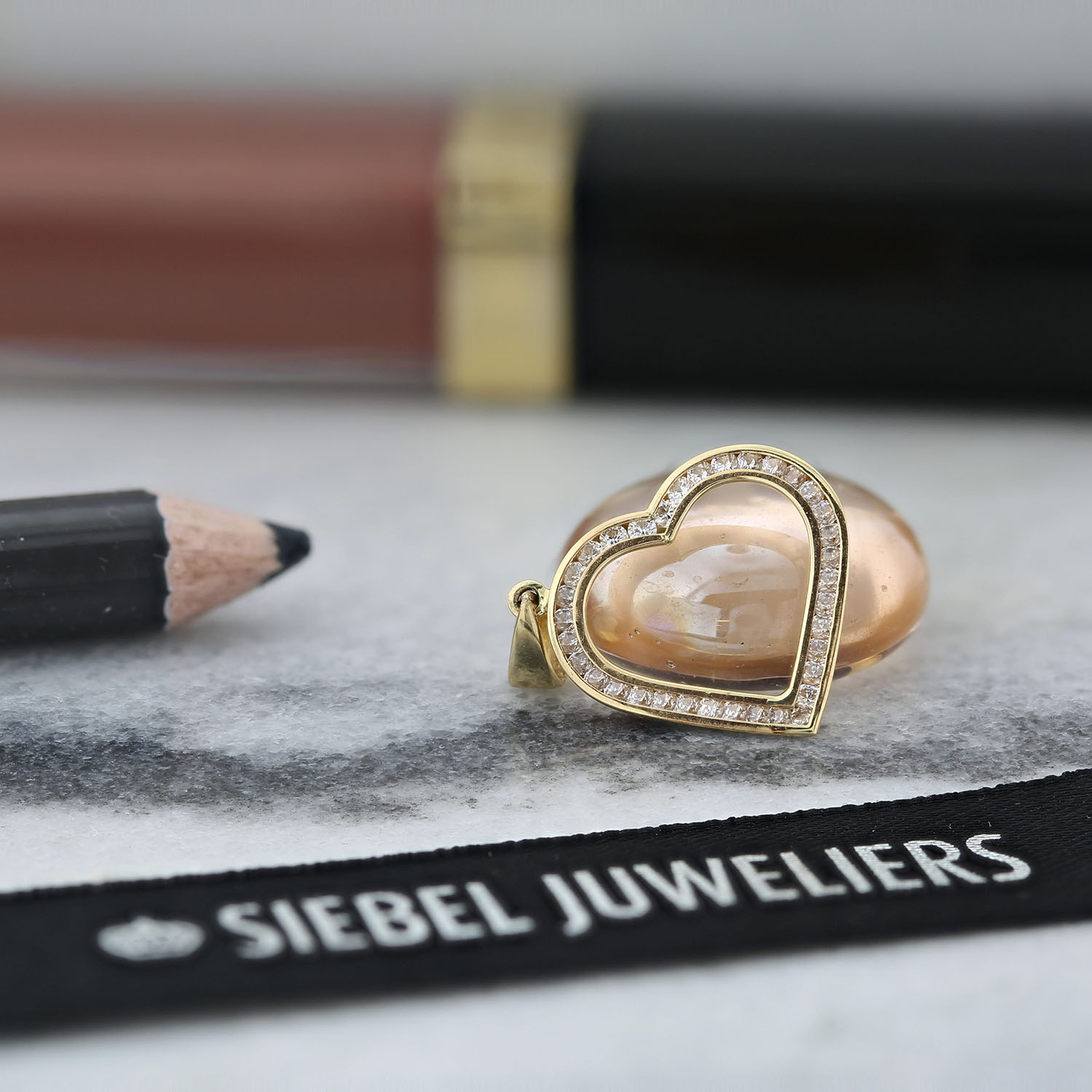 Geelgouden hanger hart met zirkonia P122-ICTP0198-II-FCZ-Y