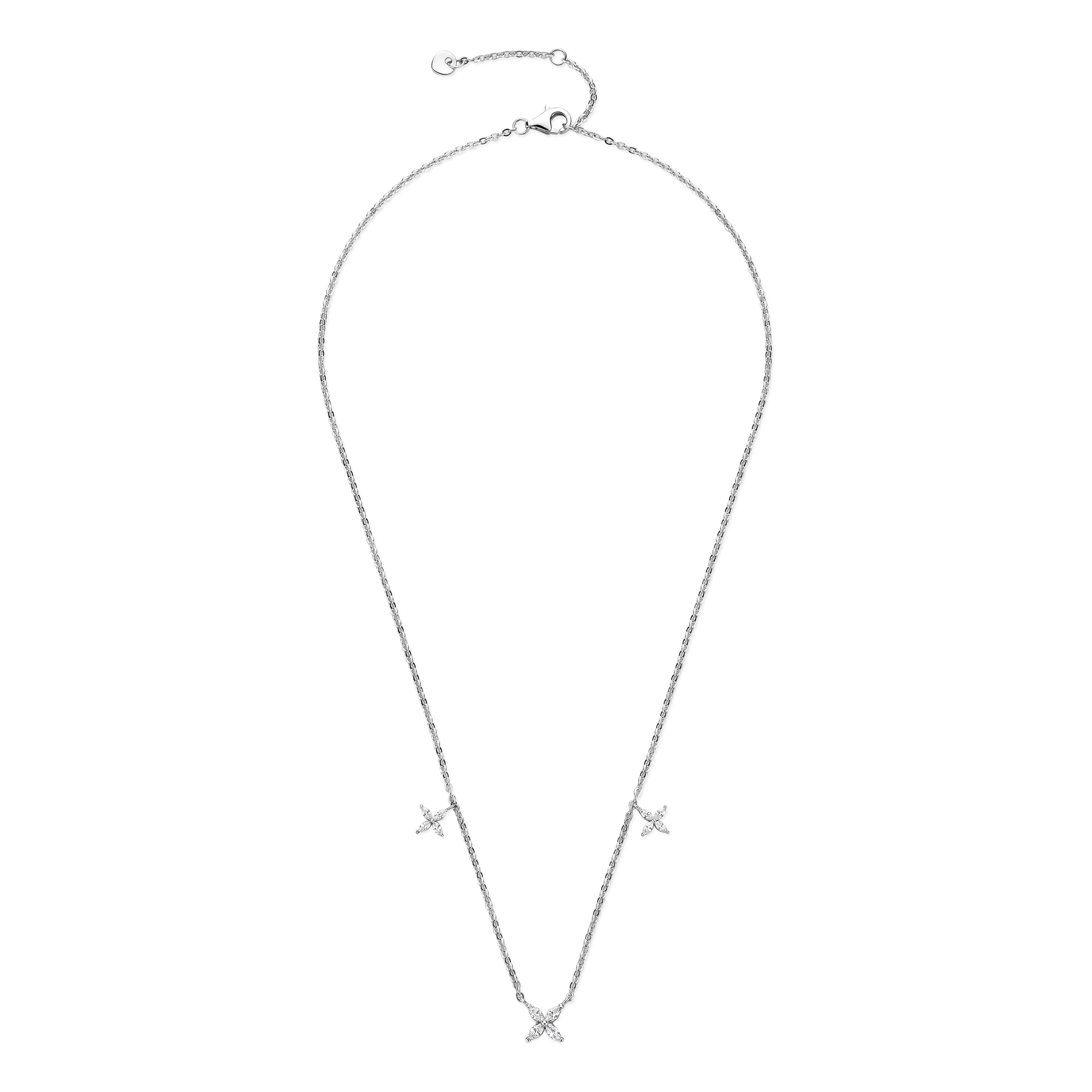 Ketting Bloem sterling zilver - SGC18305W