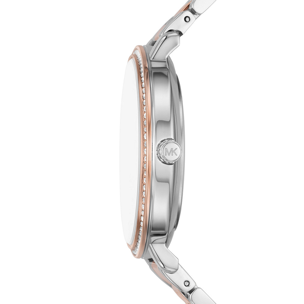 Pyper Tweekleurig Metaallegering Horloge met Drie Wijzers