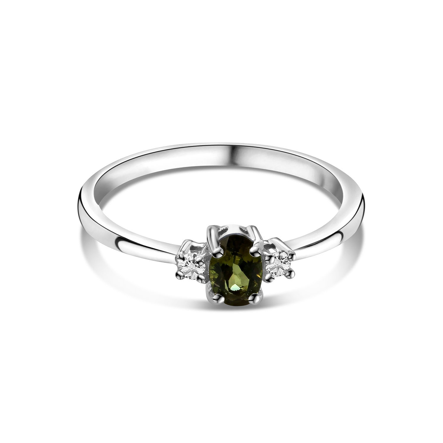 Ring met Toermalijn en Lab Grown Diamant - RG5482