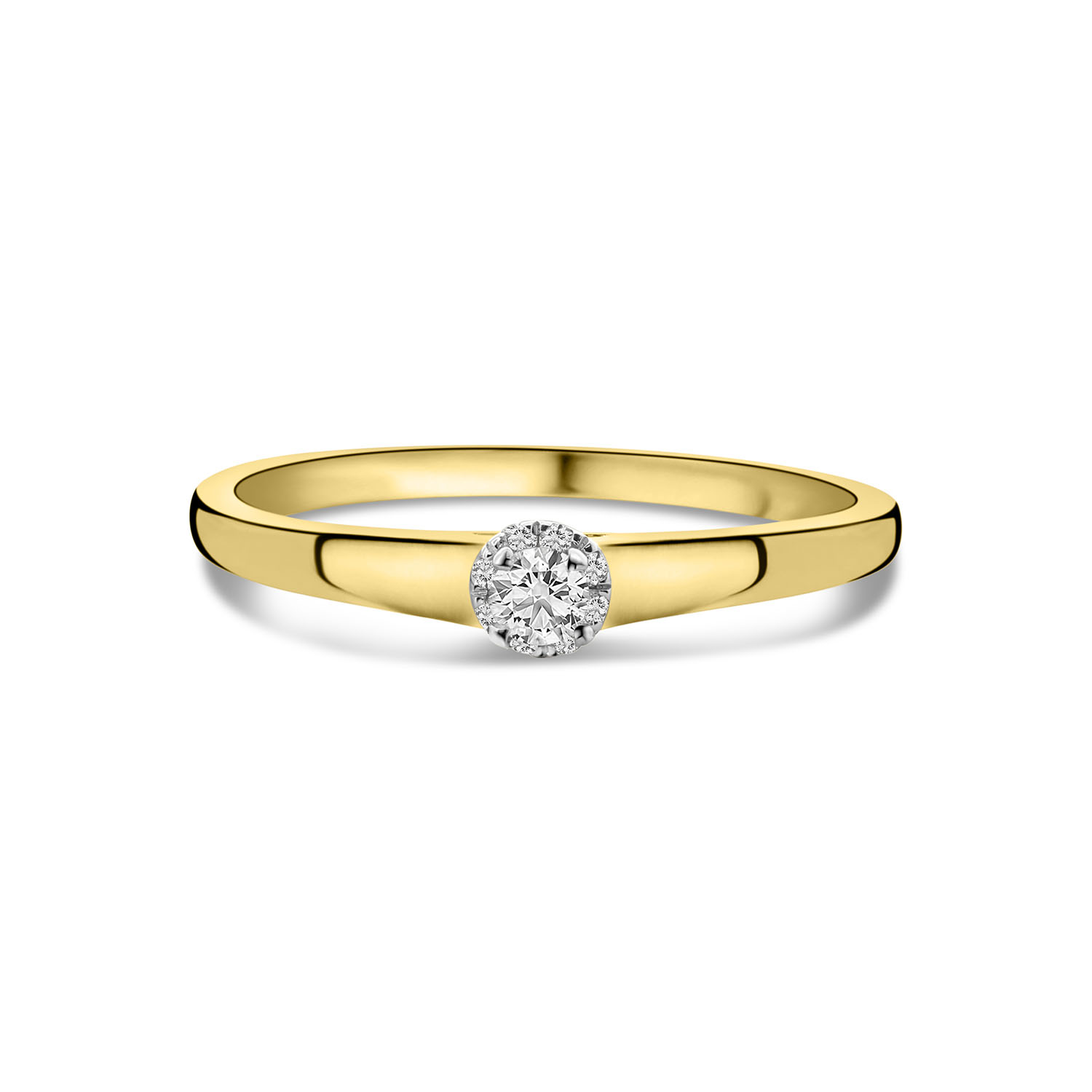 Geelgouden ring met diamant R138-RG48697-Y