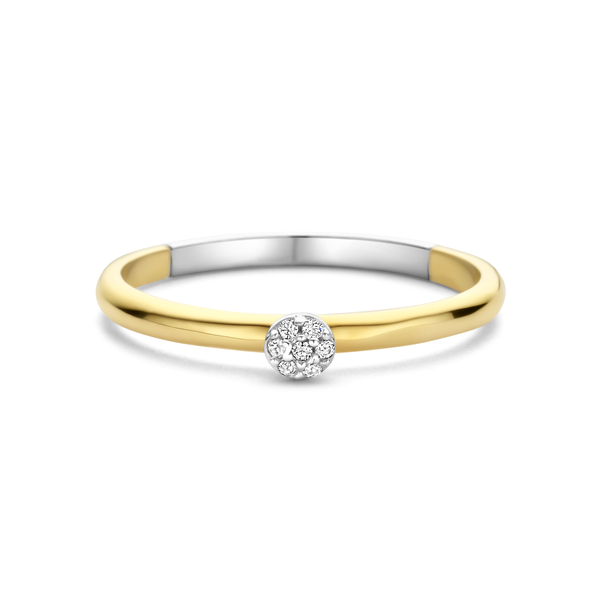 Ring van gold plated  met zirkonia SRMR7021YW