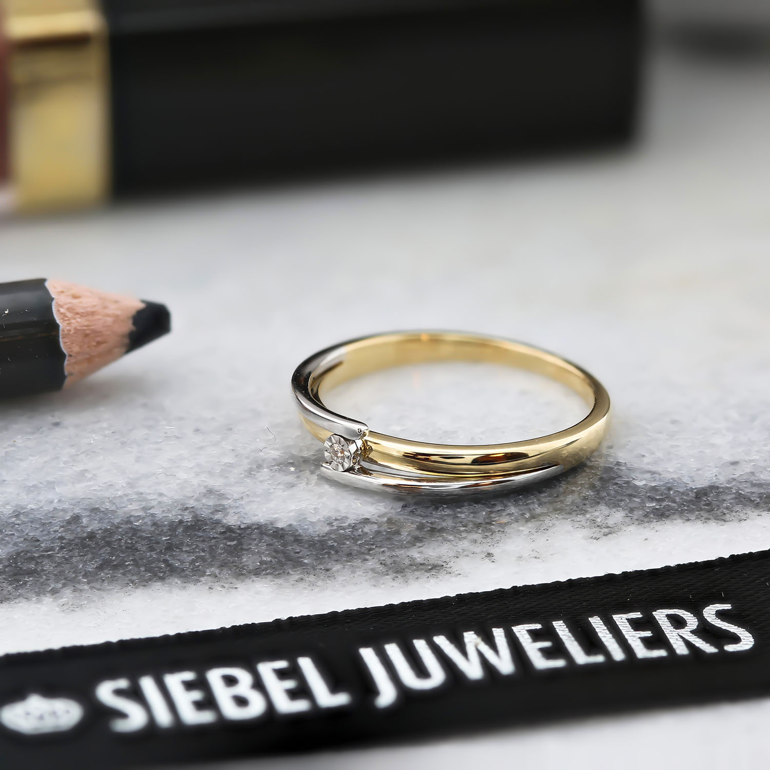 Bi-color miracle ring met diamant R480-RR010224ADI-YW
